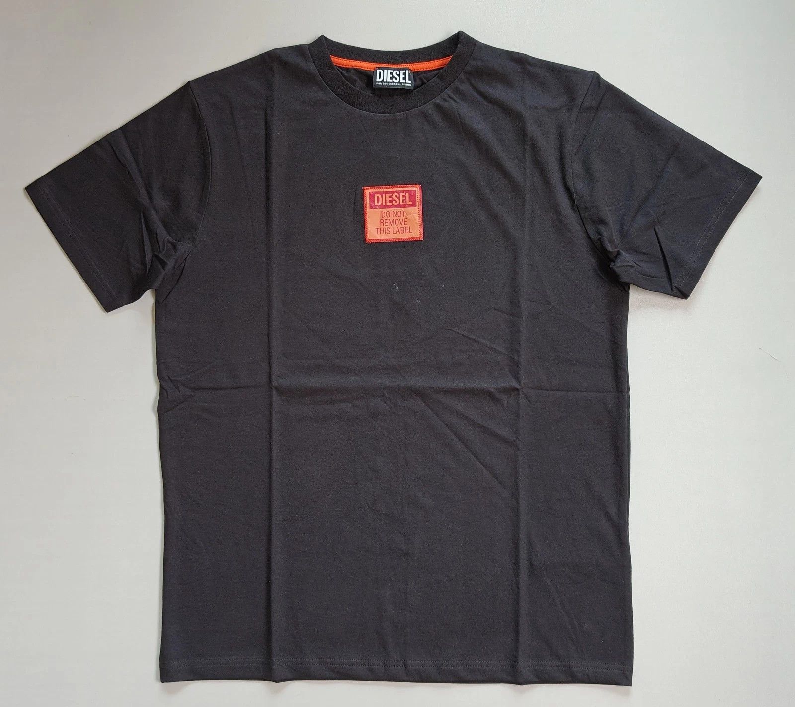 Diesel DIESEL Black T-Shirt With Logo Patch T 4128 Size US L / EU 52-54 / 3 - 2 Thumbnail