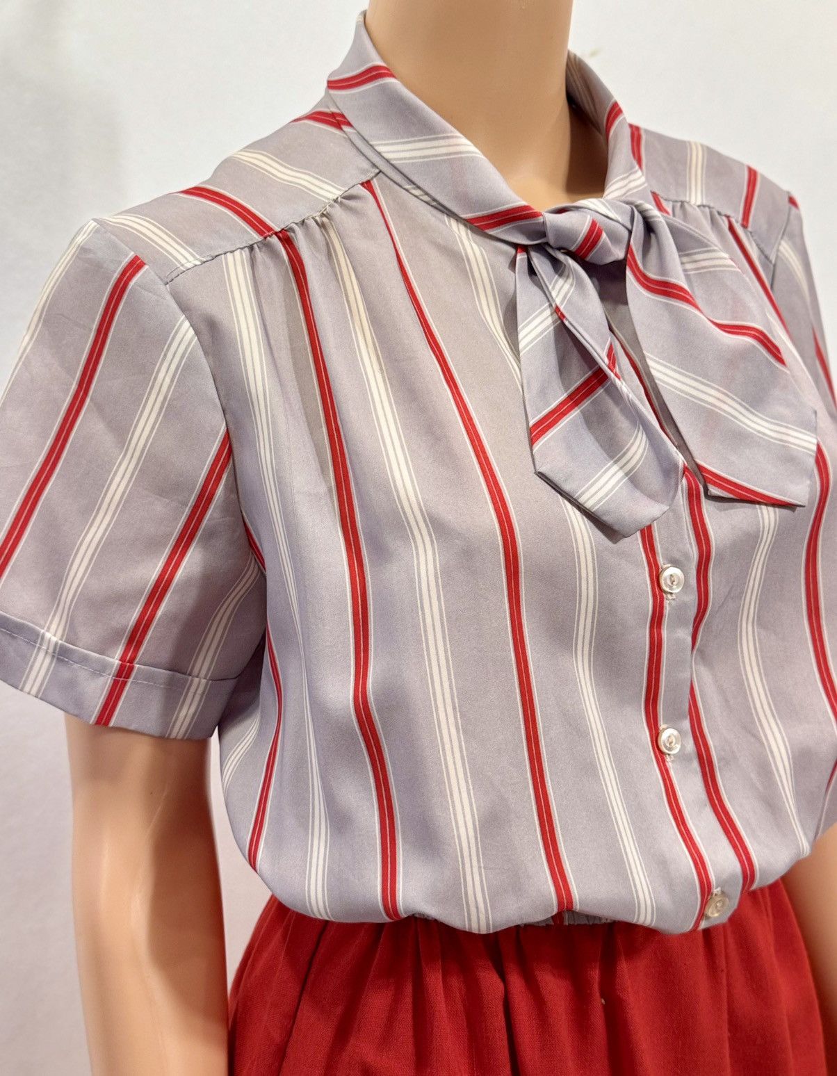 Vintage Fun Striped Breezy Dress Size XL / US 12-14 / IT 48-50 - 2 Thumbnail