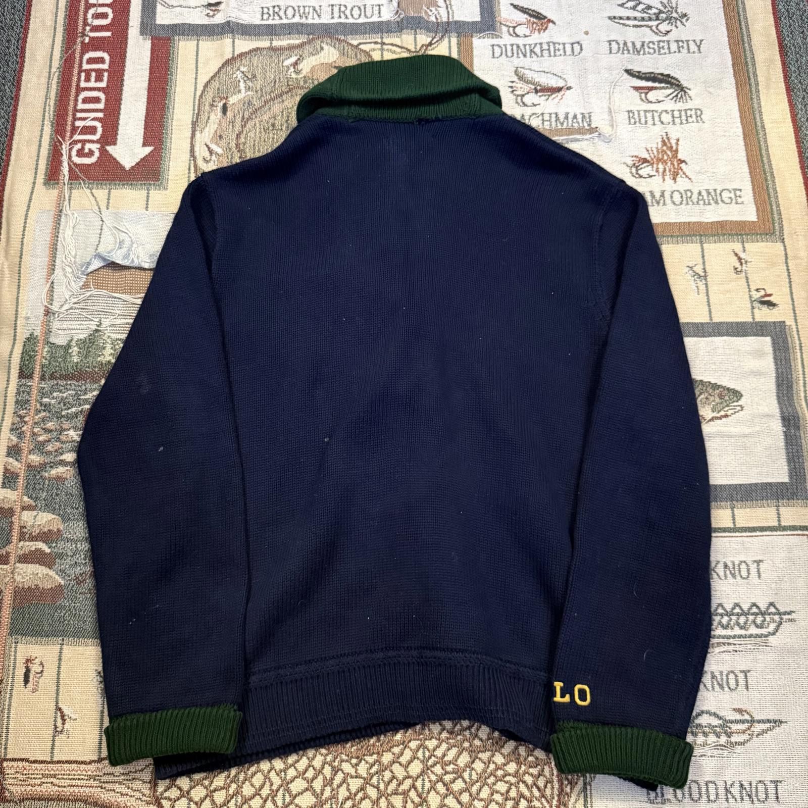 Polo Ralph Lauren Polo Ralph Lauren Winged Foot Varsity Letter Cardigan Size US XL / EU 56 / 4 - 2 Thumbnail
