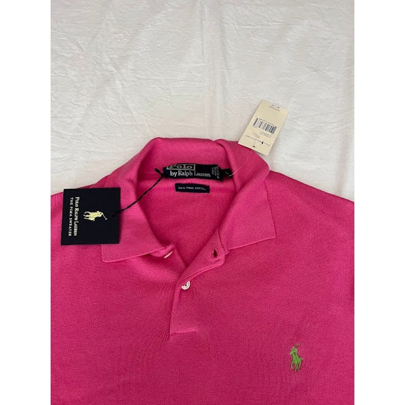 Ralph Lauren × Vintage Vintage NWT Polo Ralph Lauren Sweater Pink Pima Cotton Size US L / EU 52-54 / 3 - 3 Thumbnail