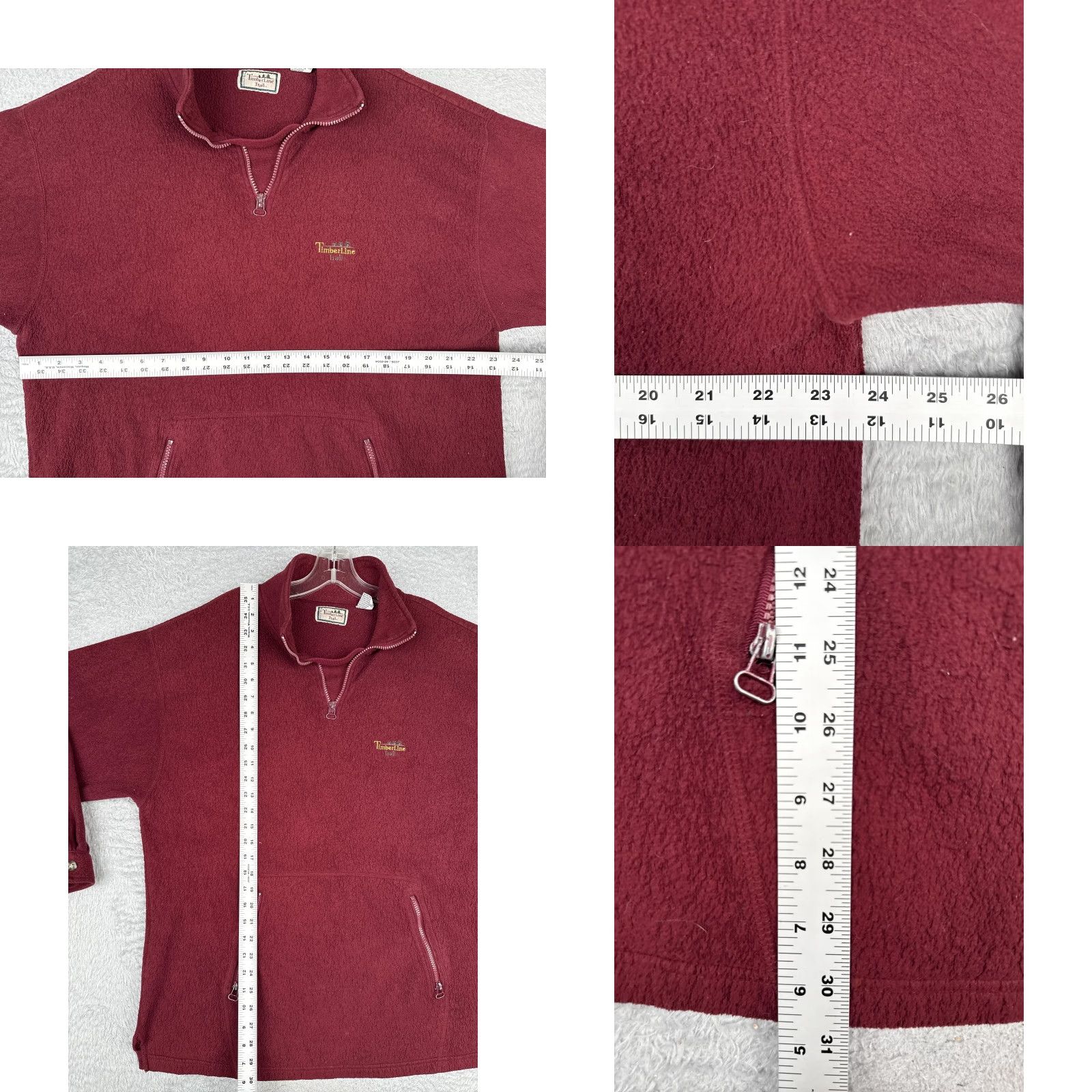 Bugle Boy VINTAGE Bugle Boy TimberLine Trail Sweater Mens L Red 1/4 Zip Pullover Poly Fleece Size US L / EU 52-54 / 3 - 8 Thumbnail