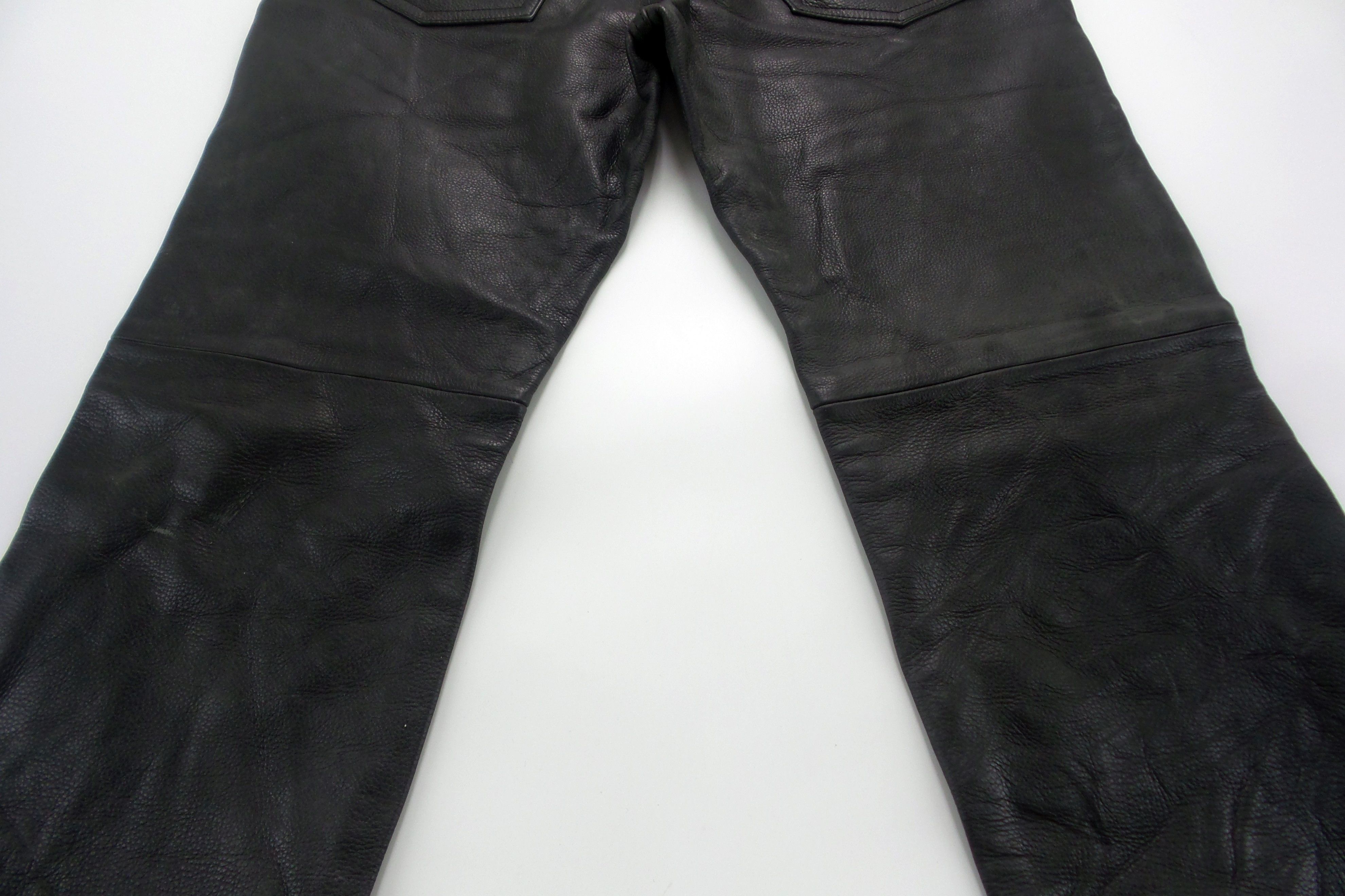 Leather × Vintage Vintage Wrinkle GGG Pour Homme Leather Pants W30xL44.5 Size US 30 / EU 46 - 11 Thumbnail