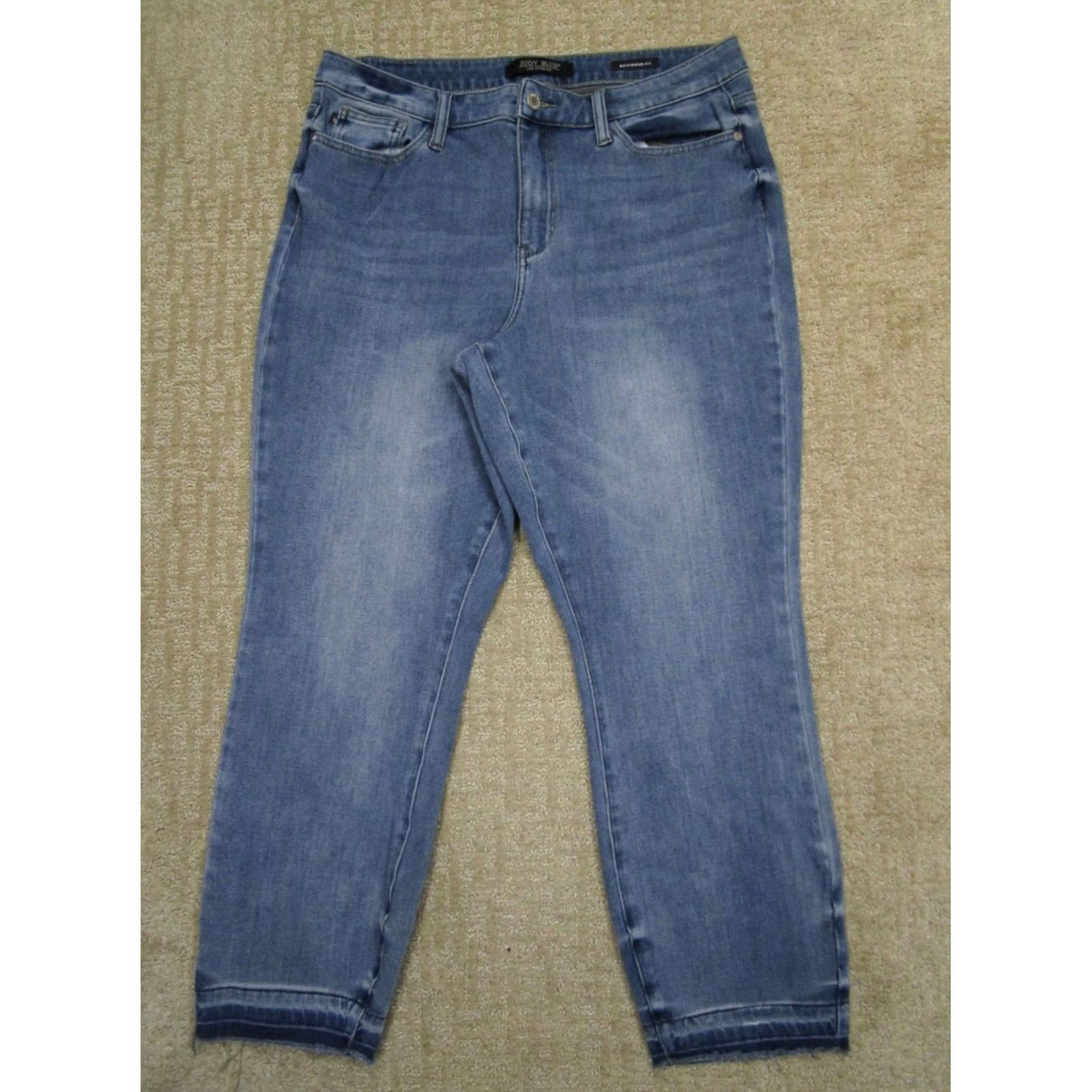 Vintage Judy Blue Jeans Women 31 Light Blue Boyfriend High Rise Stretch Denim Pants 5-Pocket Relaxed Fit Modern Size 24" / US 00 / IT 34 - 2 Thumbnail