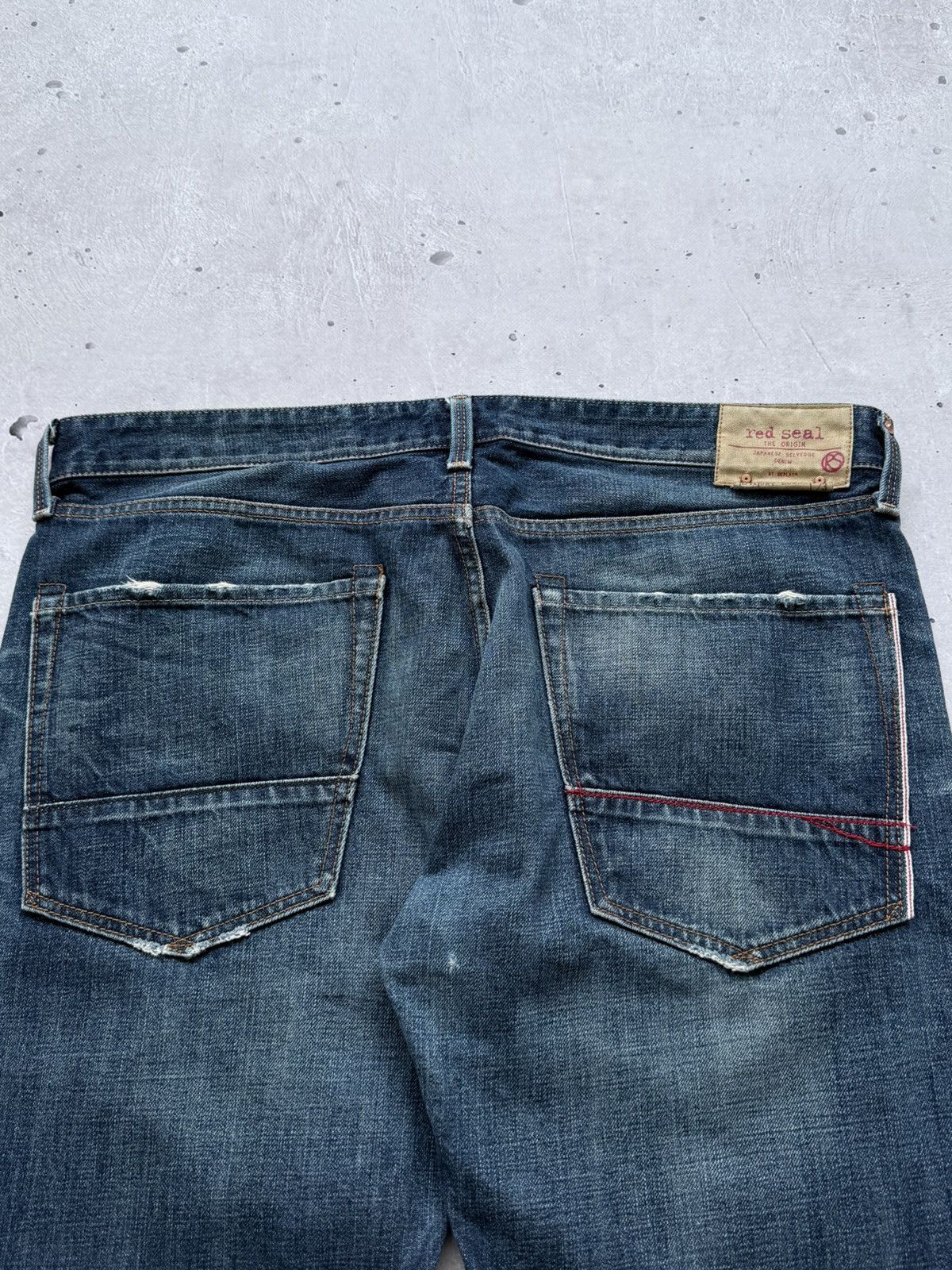 Japanese Brand Red Seal Hedi Slimane Style Washed Selvedge Denim Jeans Size US 34 / EU 50 - 9 Thumbnail