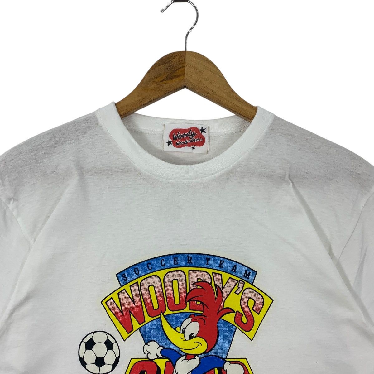Cartoon Network × Vintage Vintage 90s WOODY WOODPECKER Cartoon football club tee Size US S / EU 44-46 / 1 - 2 Thumbnail