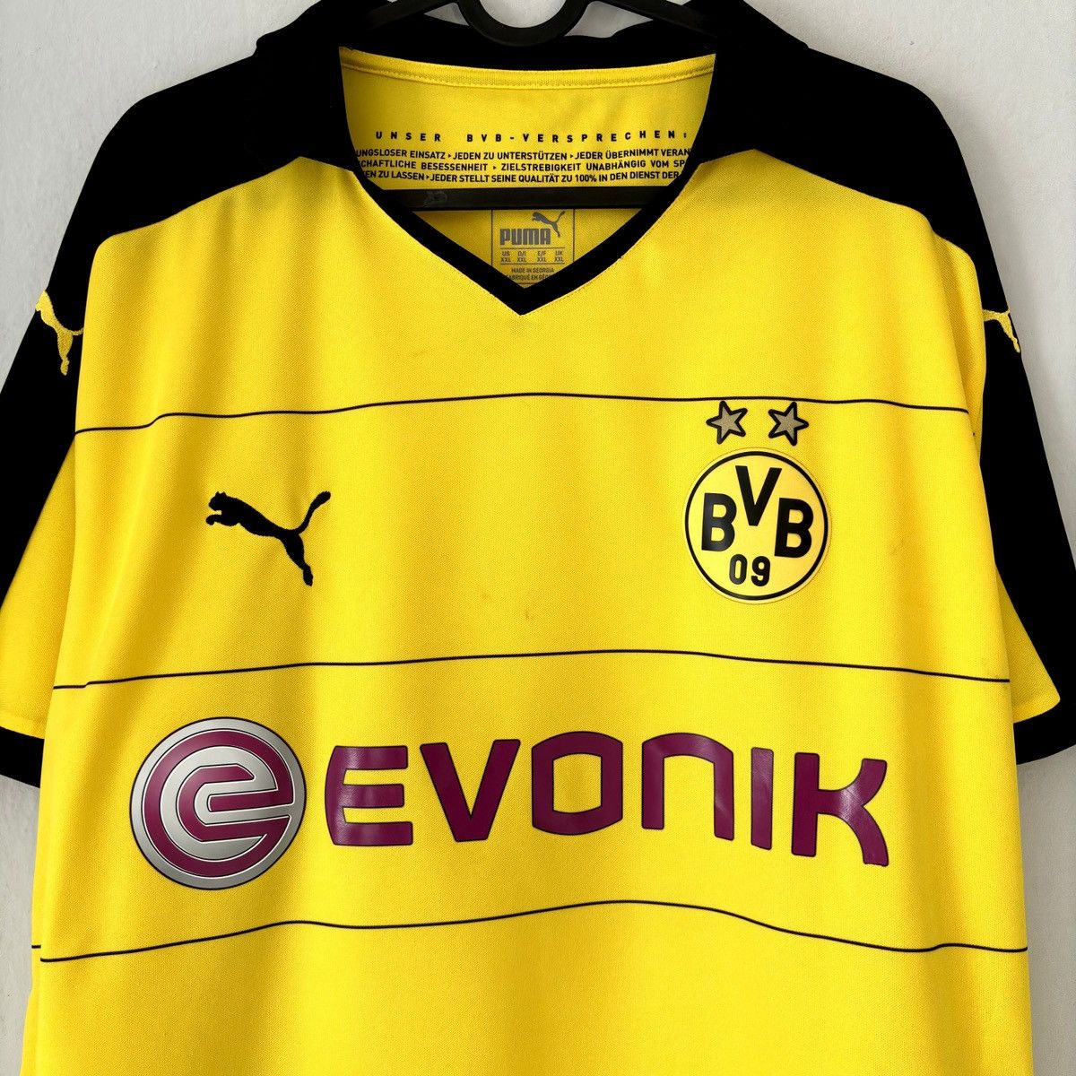 Puma 2015 2016 BVB Borussia Dortmund Puma Home Kit Soccer Jersey Size US XXL / EU 58 / 5 - 4 Thumbnail