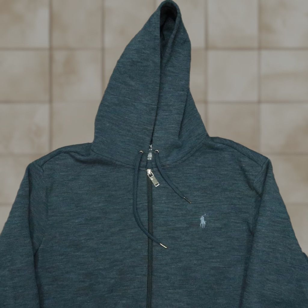 Polo Ralph Lauren Polo Ralph Lauren Hoodie Mens XL Blue Full Zip Hooded Pockets Heavyweight Fleece Cotton Polyester Size US XL / EU 56 / 4 - 1 Thumbnail