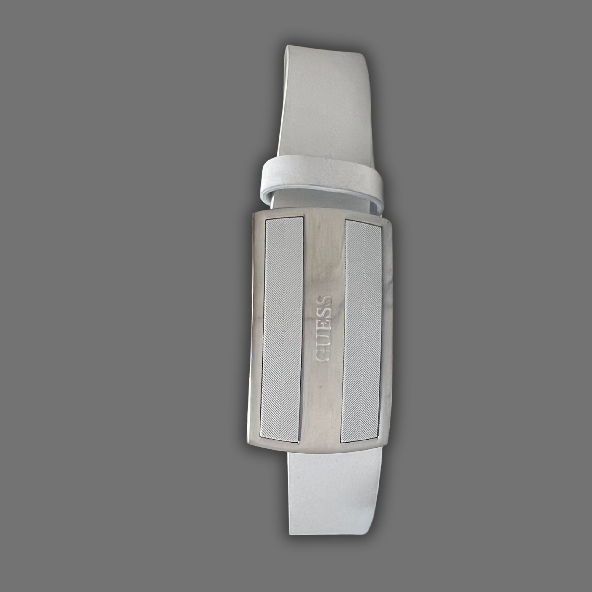 Guess G By Guess Chevron Textured Plaque Belt In White Polyurethan Size ONE SIZE - 2 Thumbnail