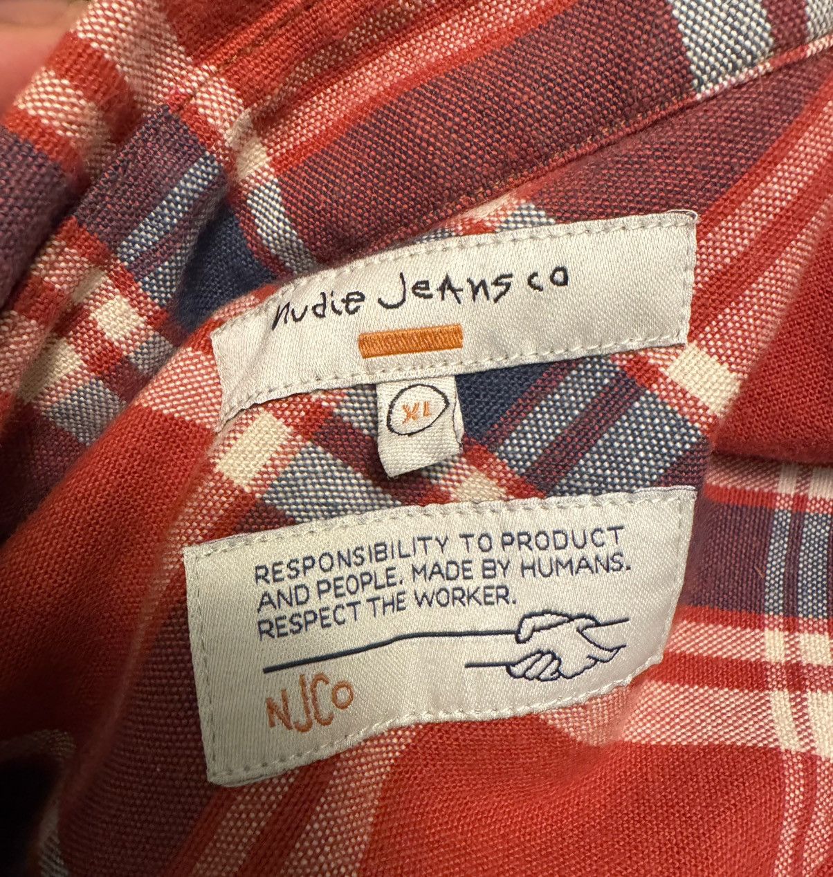 Nudie Jeans Nudie Jeans Red Filip Shirt Size US XL / EU 56 / 4 - 3 Thumbnail