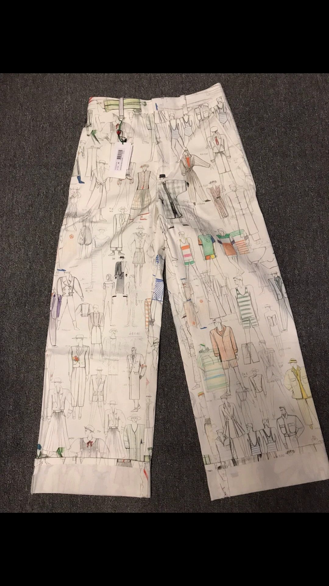 Kenzo Kenzo Runway Limited Cotton Graffiti Cuffed Pants Size 27" / US 4 / IT 40 - 1 Thumbnail