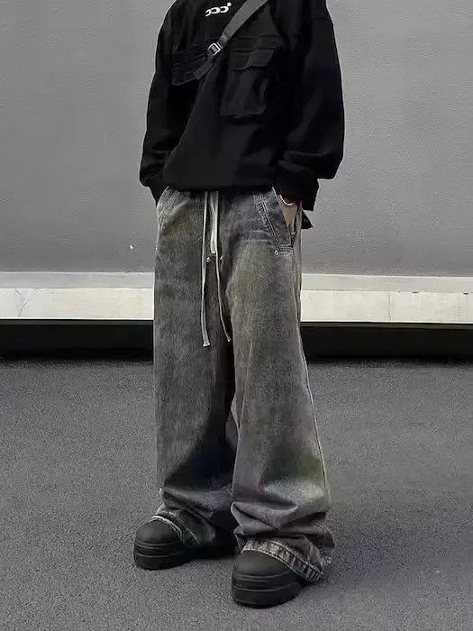 Japanese Brand Baggy Stack Denim Jeans Size US 34 / EU 50 - 5 Thumbnail