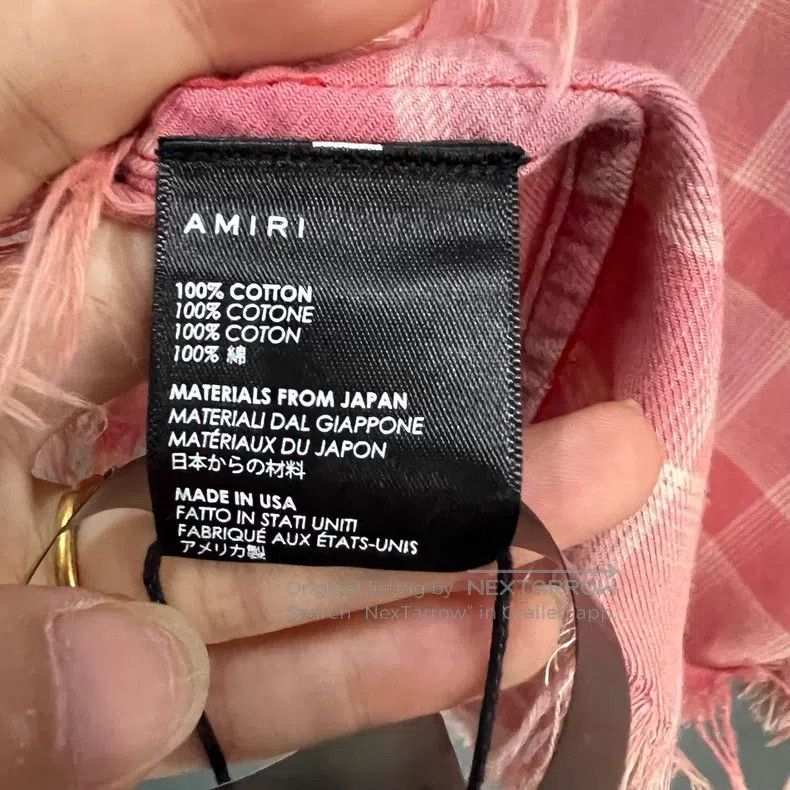 Amiri Amiri Size L Logo logo bleached gradient plaid shirt Size US L / EU 52-54 / 3 - 4 Thumbnail