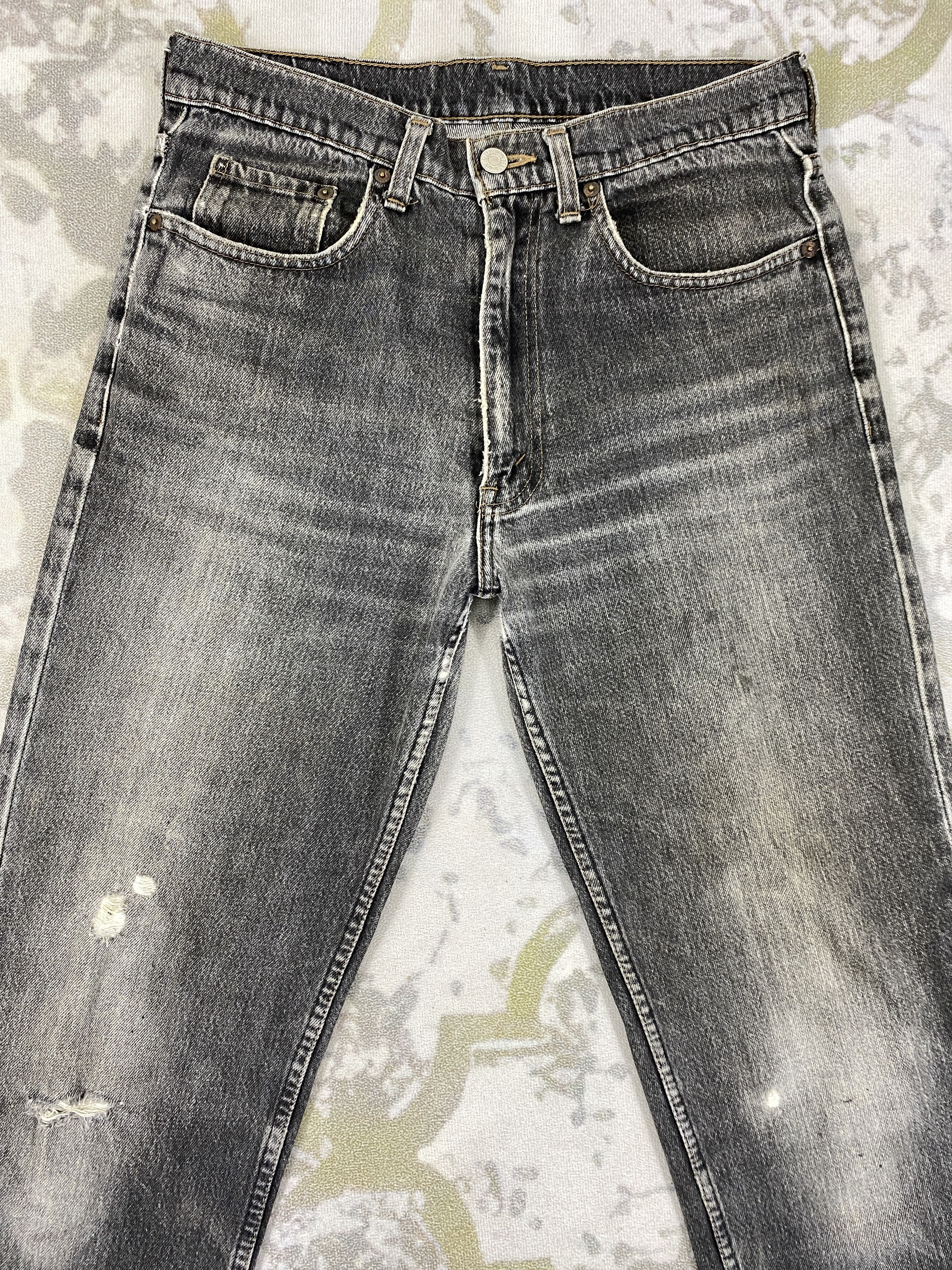 Japanese Brand Black Distressed Vintage Levi's 626 30x29.5 Denim -JN1052 Size US 30 / EU 46 - 3 Thumbnail