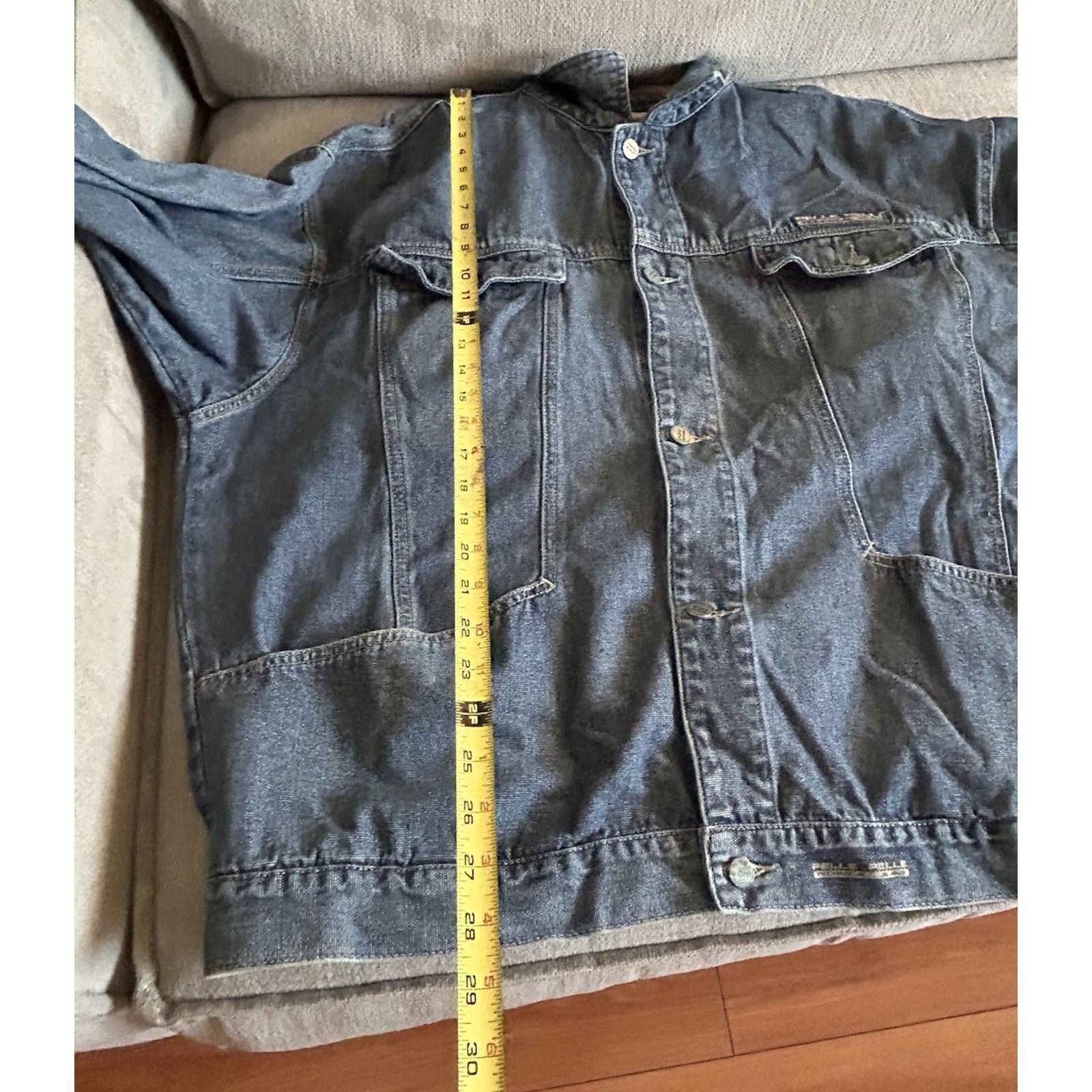 Pelle Pelle PELLE PELLE Marc Buchanan Y2K Denim Jacket XXL Blue Trucker Size US XXL / EU 58 / 5 - 13 Thumbnail