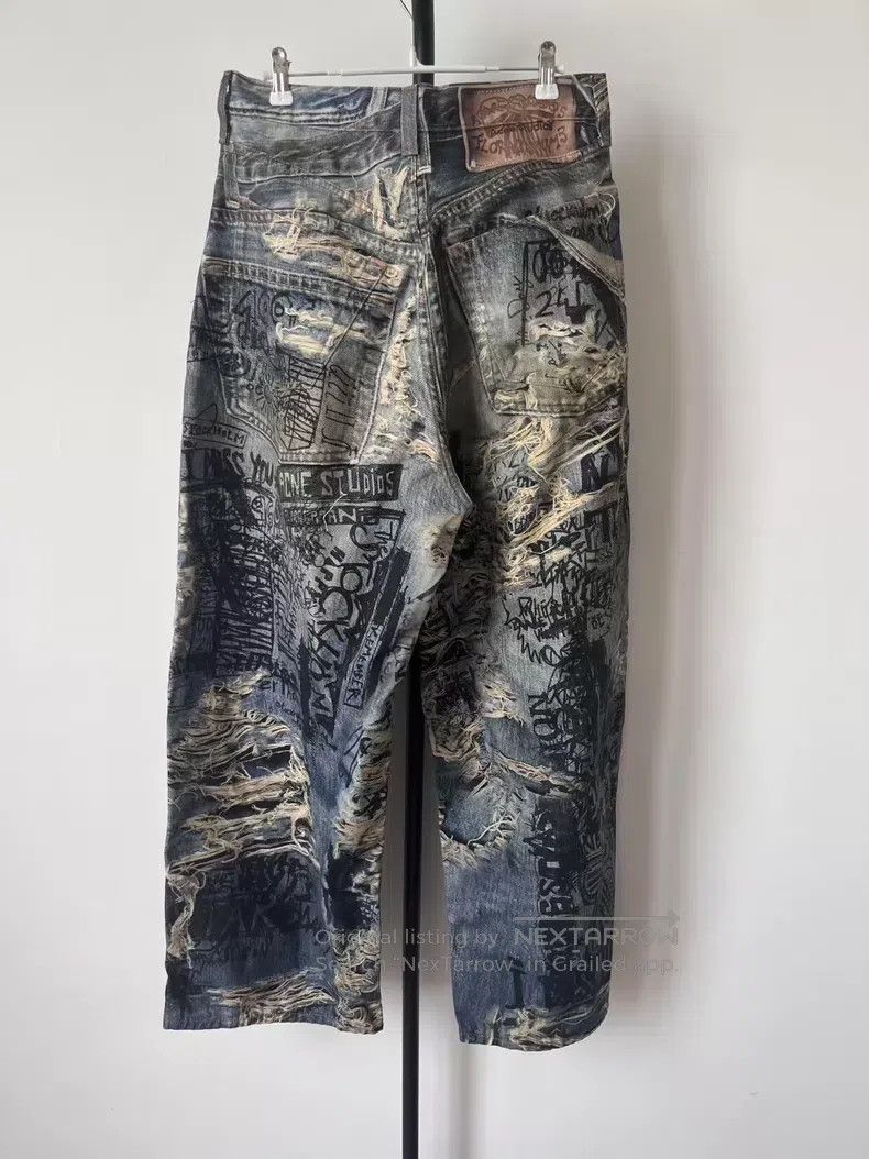 Acne Studios Acne Studios 2023M Printed Pattern Ripped Loose Straight L Size US 30 / EU 46 - 3 Thumbnail