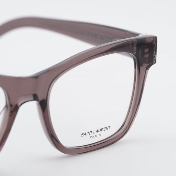 Saint Laurent Paris Saint Laurent SLM118 003 Square Eyeglasses Brown 52mm Frame Size ONE SIZE - 4 Thumbnail