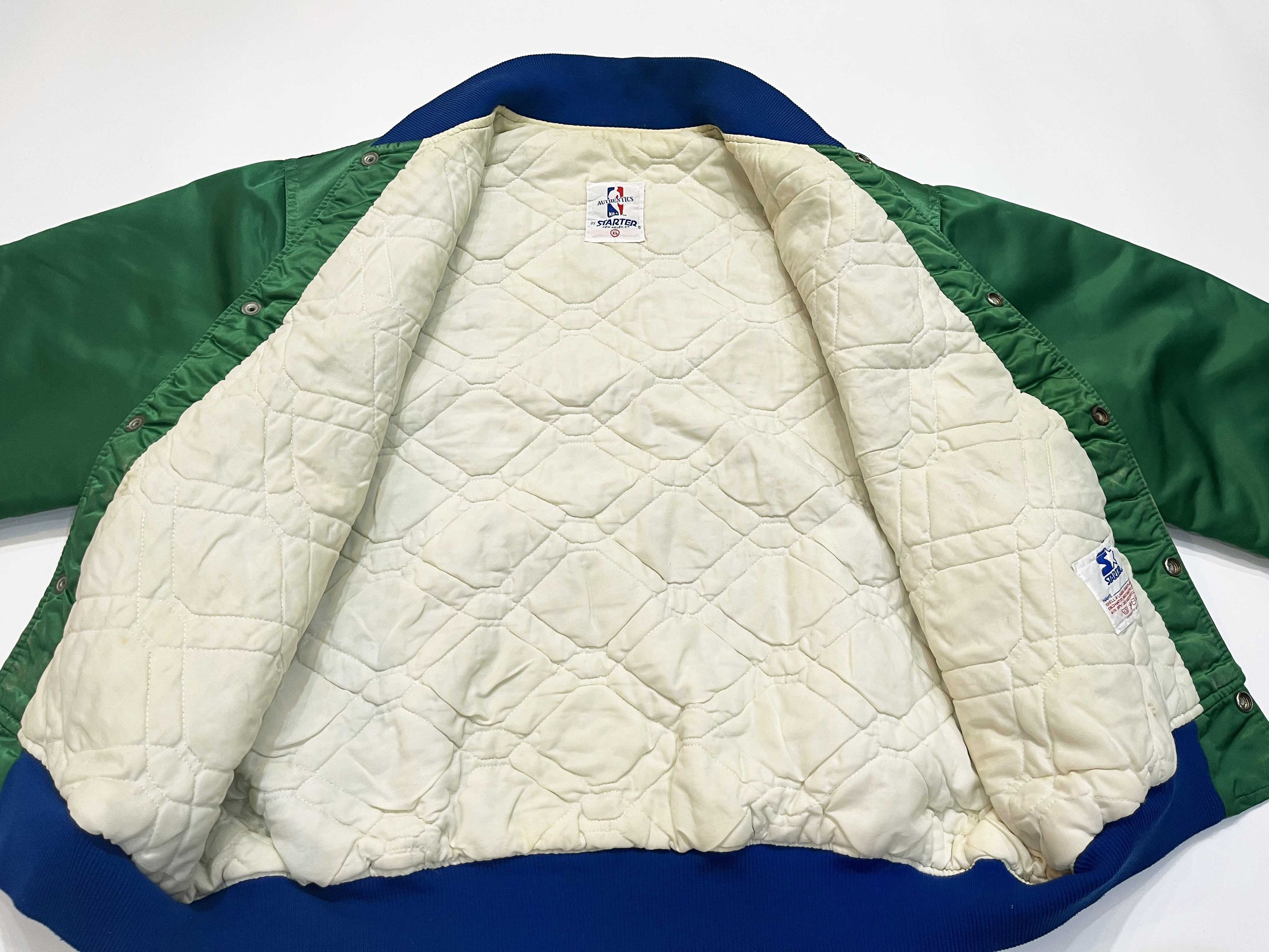 Starter Vintage Starter NBA Dallas Mavericks Bomber Satin Jacket Size US XL / EU 56 / 4 - 7 Thumbnail