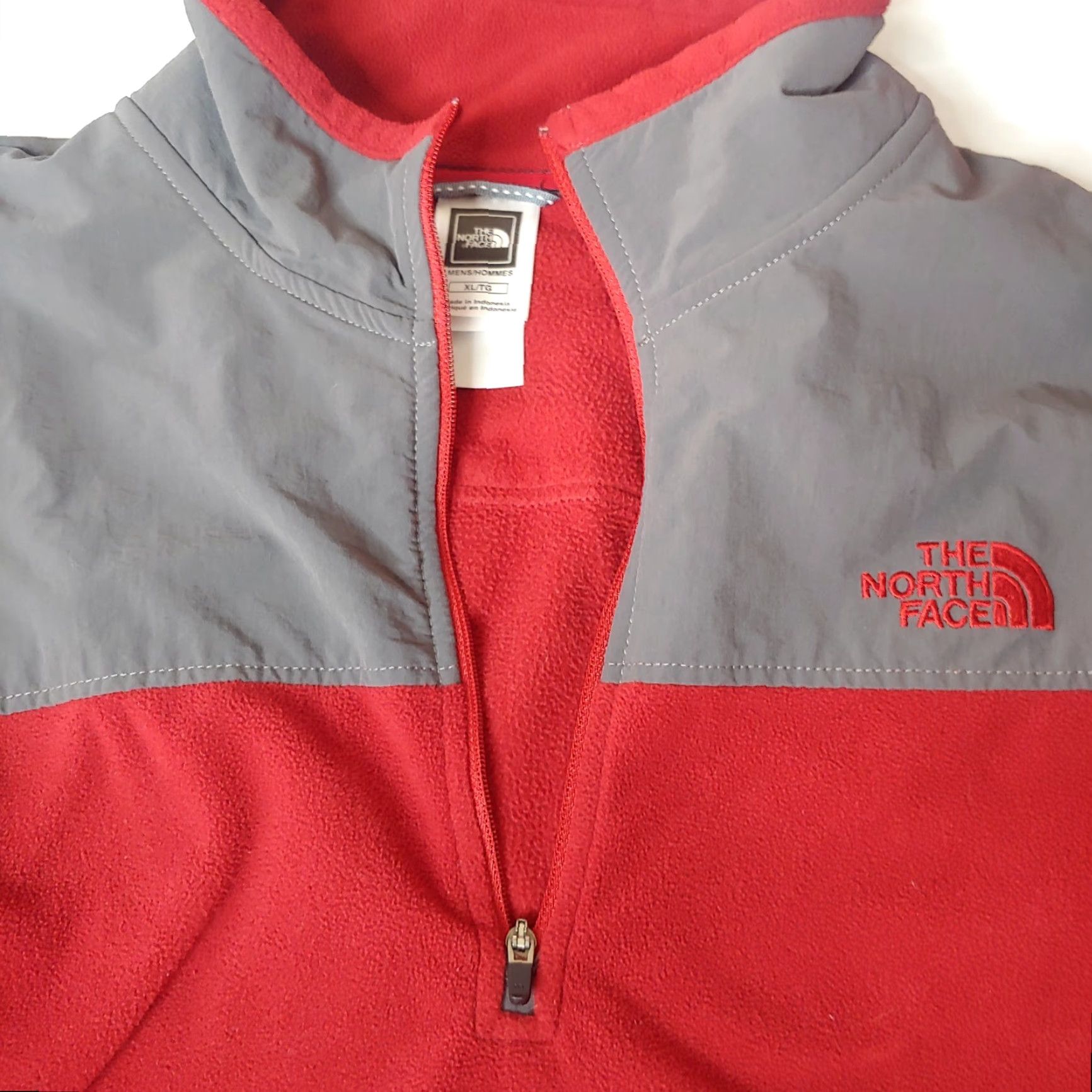 The North Face The North Face Jacket Men XL Fleece 1/4 Zip Brick Red Gray Pullover Coat Size US XL / EU 56 / 4 - 4 Thumbnail