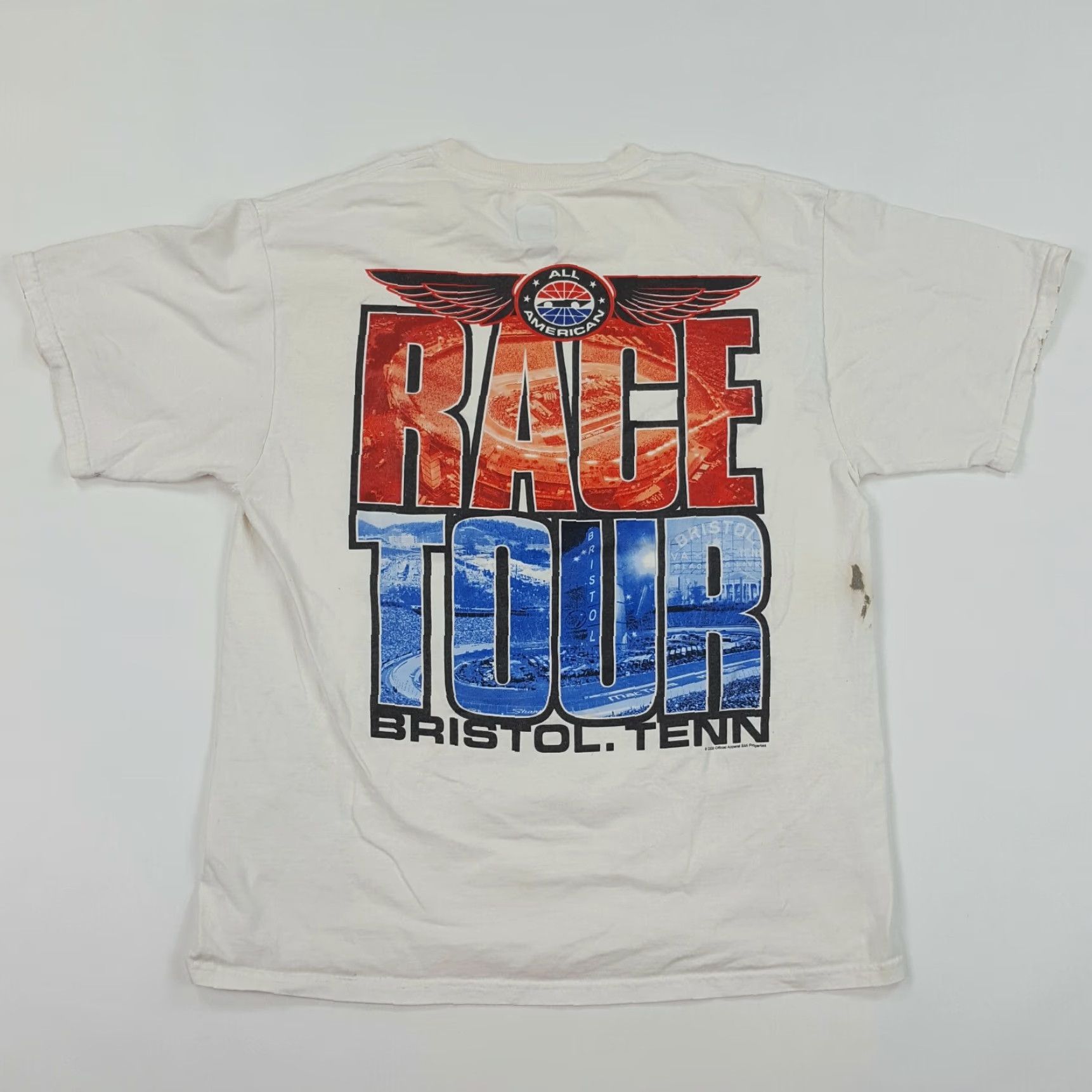 Chase Authentics VINTAGE Chase Authentics NASCAR Race Tour Bristol TN Distressed White T-Shirt Mens Size L Retro Faded Graphic Print 90s 00s Sports Cars TV Auto Size US L / EU 52-54 / 3 - 6 Thumbnail