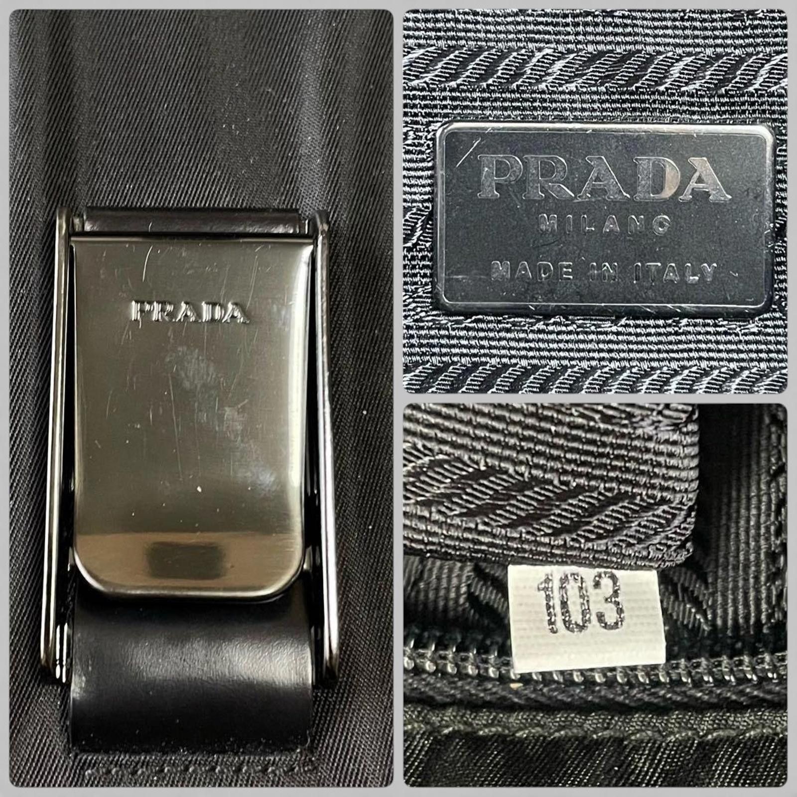 Prada Prada - Womens Black Leather Shoulder Bag Size ONE SIZE - 9 Thumbnail