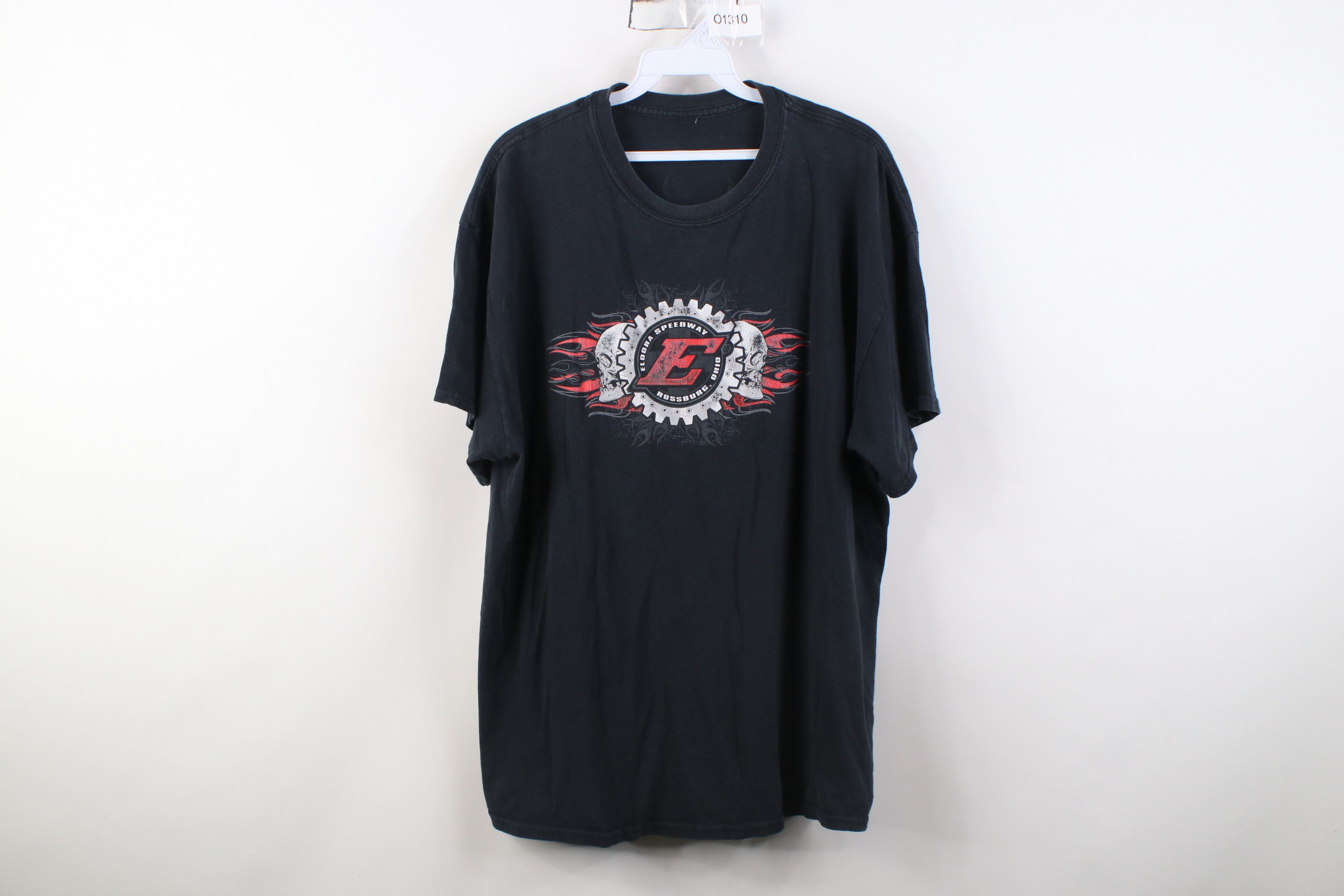 Vintage Vintage Y2K Eldora Speedway Fire Flames Tribal Skull T-Shirt Size US L / EU 52-54 / 3 - 1 Thumbnail