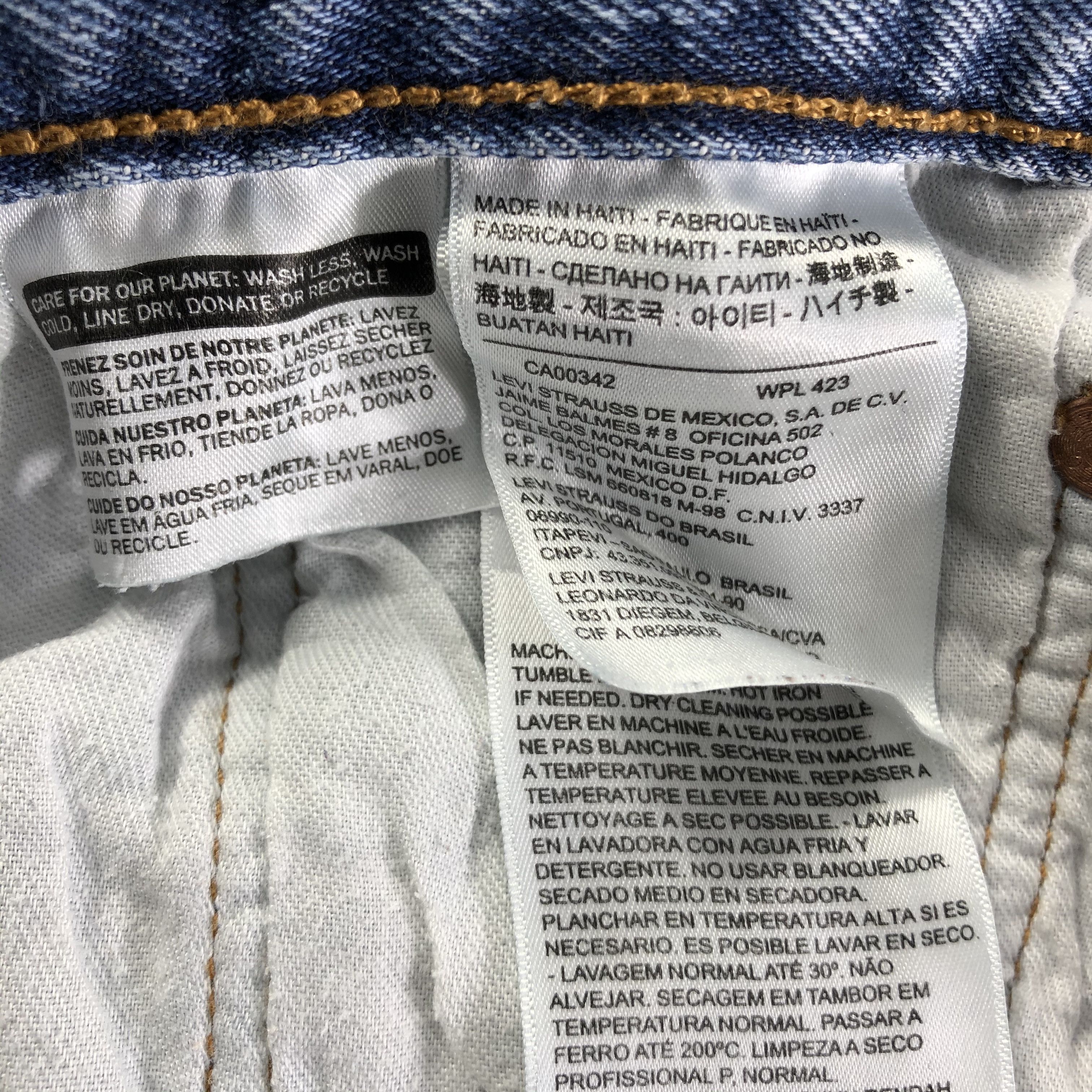 Levi's Vintage Blue Wash Levis 501 Jeans-J3428 Size US 31 - 9 Thumbnail
