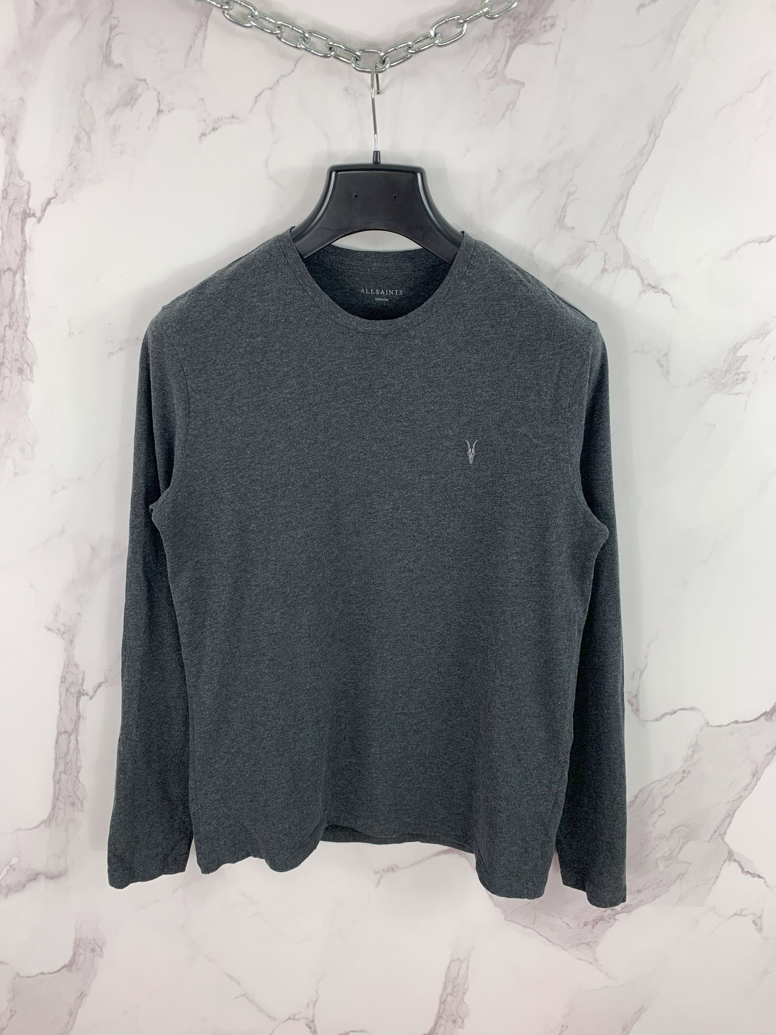 Allsaints Allsaints Gray Long Sleeve T-Shirt Size M Size US M / EU 48-50 / 2 - 1 Thumbnail