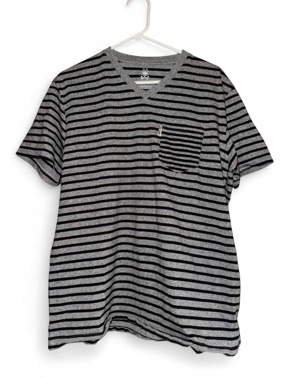 Psycho Bunny Psycho Bunny Striped V Neck T-Shirt Size US L / EU 52-54 / 3 - 2 Thumbnail