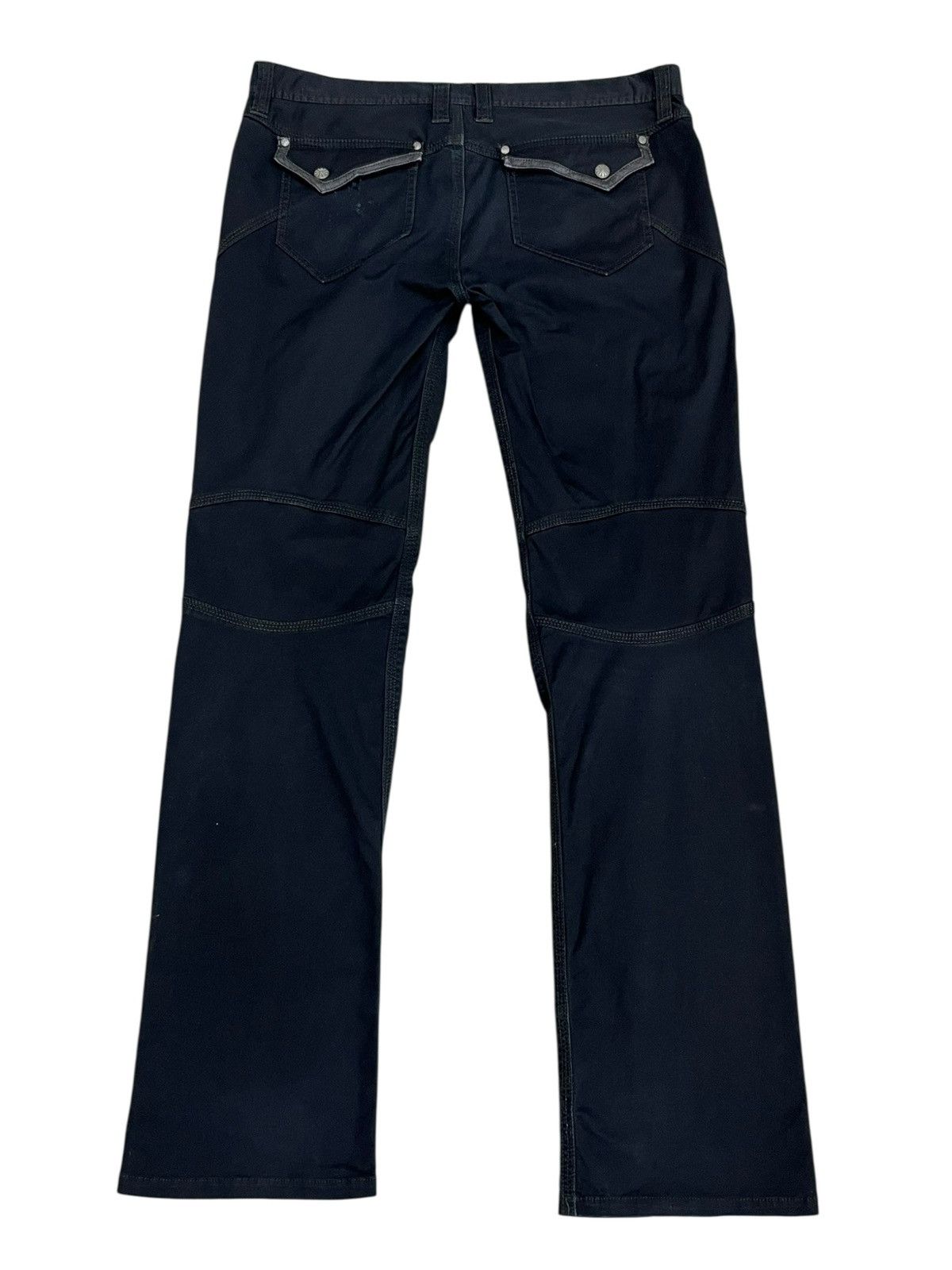 HIDEAWAYS 🔥NICOLE Hideaways Avant Garde Moto Zip Panel Straight Pants Size US 31 - 3 Thumbnail