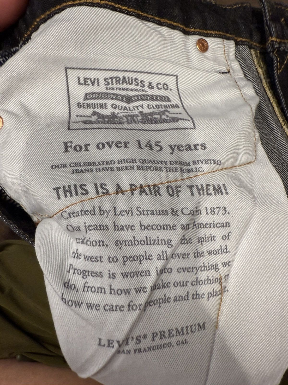 Levi's × Levi's Vintage Clothing ***FINAL DROP***RARE BRAND NEW LEVIS HI BALL ROLL DENIM 33 Size US 33 - 15 Thumbnail