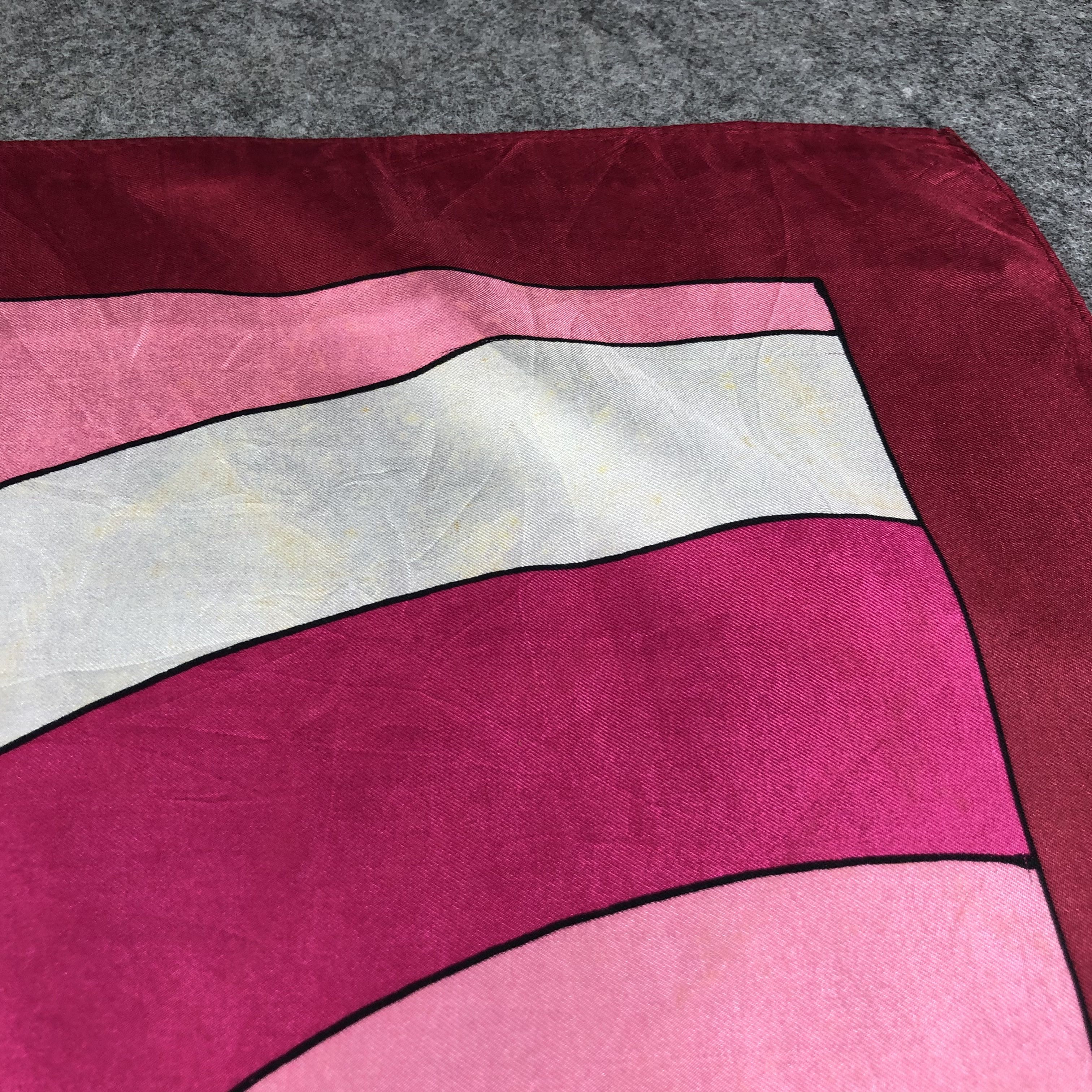 Vintage Jan Chol Abstract Silk Scarf M915 Size ONE SIZE - 5 Thumbnail