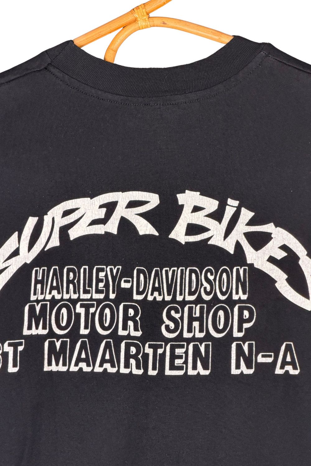 Harley Davidson Late 80s Harley-Davidson St Maarten Biker Tee USA Single Size US M / EU 48-50 / 2 - 10 Thumbnail
