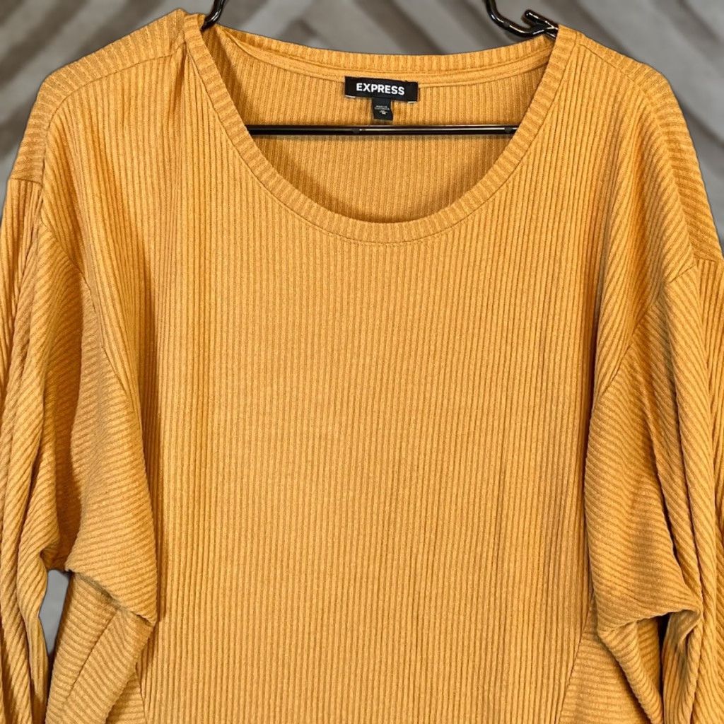 Express Express Sweater Yellow Dolman Long Sleeve Tunic Medium Womens Size M / US 6-8 / IT 42-44 - 1 Thumbnail