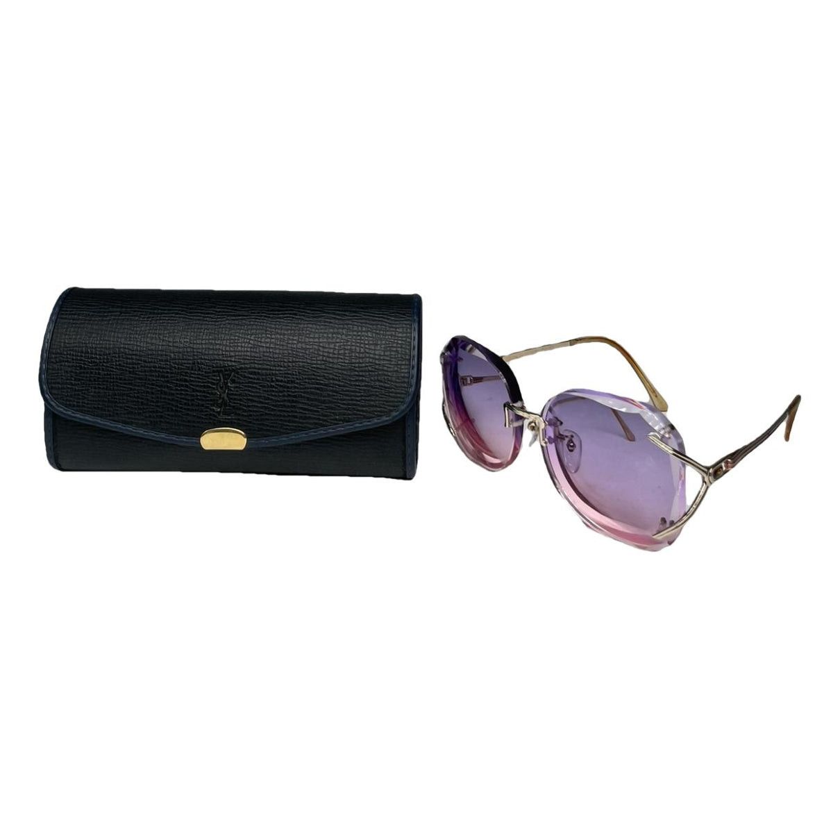 Yves Saint Laurent Purple Metal Sunglasses Size ONE SIZE - 1 Thumbnail