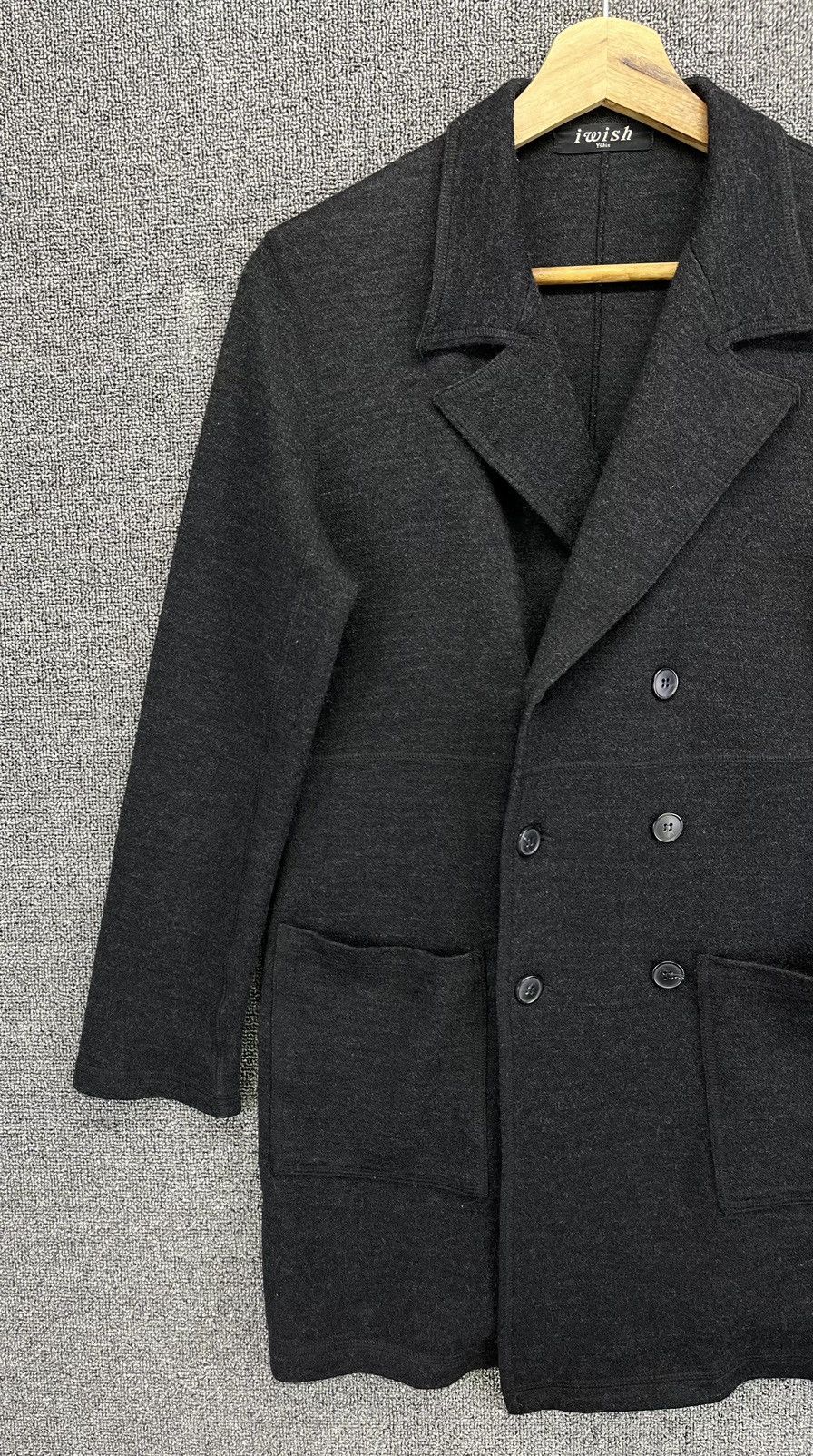Yohji Yamamoto Vintage 90s iwish by Yohji Yamamoto Rare Wool Long Jacket Size XS / US 0-2 / IT 36-38 - 4 Thumbnail