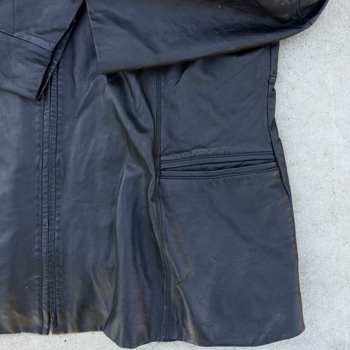 Other Vintage New York Classics Black Genuine Leather Zip-Up 18/20 Size US L / EU 52-54 / 3 - 5 Thumbnail