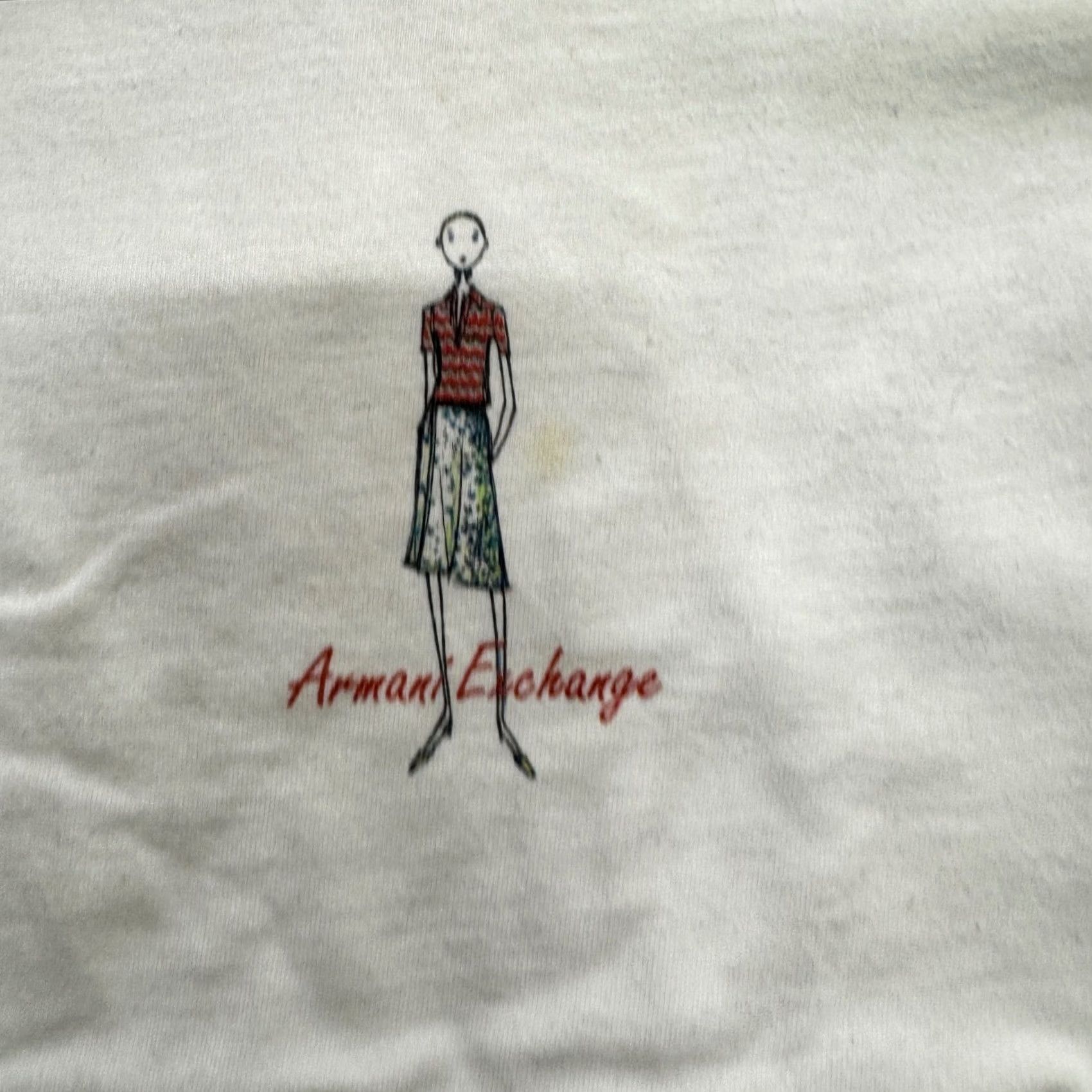 Armani Armani Exchange VTG T-Shirt Women's M White Graphic Print Crew Neck 100% Size M / US 6-8 / IT 42-44 - 3 Thumbnail