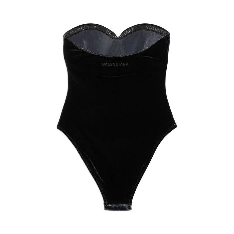 Balenciaga o1srvl11e0226 Sweetheart Neck Swimsuit In Black Size M / US 6-8 / IT 42-44 - 6 Thumbnail