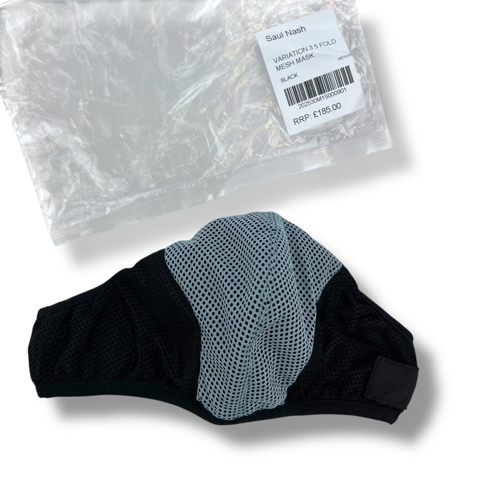 Saul Nash Saul Nash 3 5 Fold Mesh Face Mask Black Grey Size ONE SIZE - 2 Thumbnail