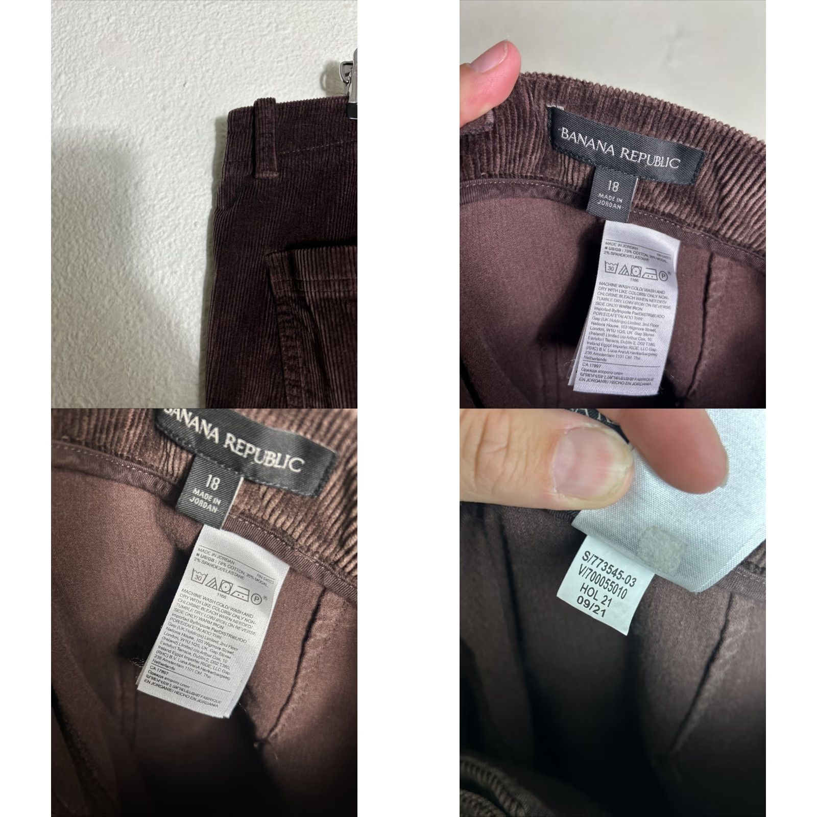 Banana Republic Banana Republic Slim Corduroy Brown Ankle Zip Women's Size 18 Pants User: Banana Republic Slim Corduroy Brown Ankle Zip Women's Size 18 Pants Size 40" / US 18 - 9 Thumbnail