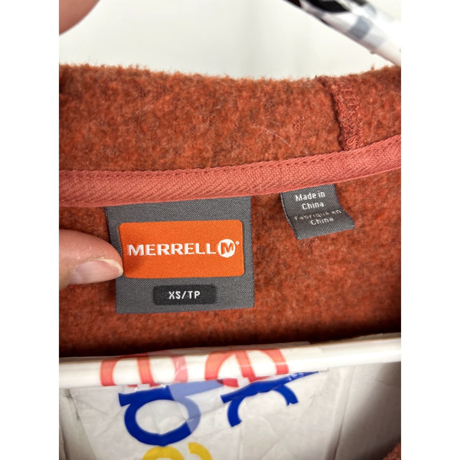 Merrell Merrell Women Hoodie XS Full Zip Fleece Polyester Orange Size XS / US 0-2 / IT 36-38 - 7 Thumbnail