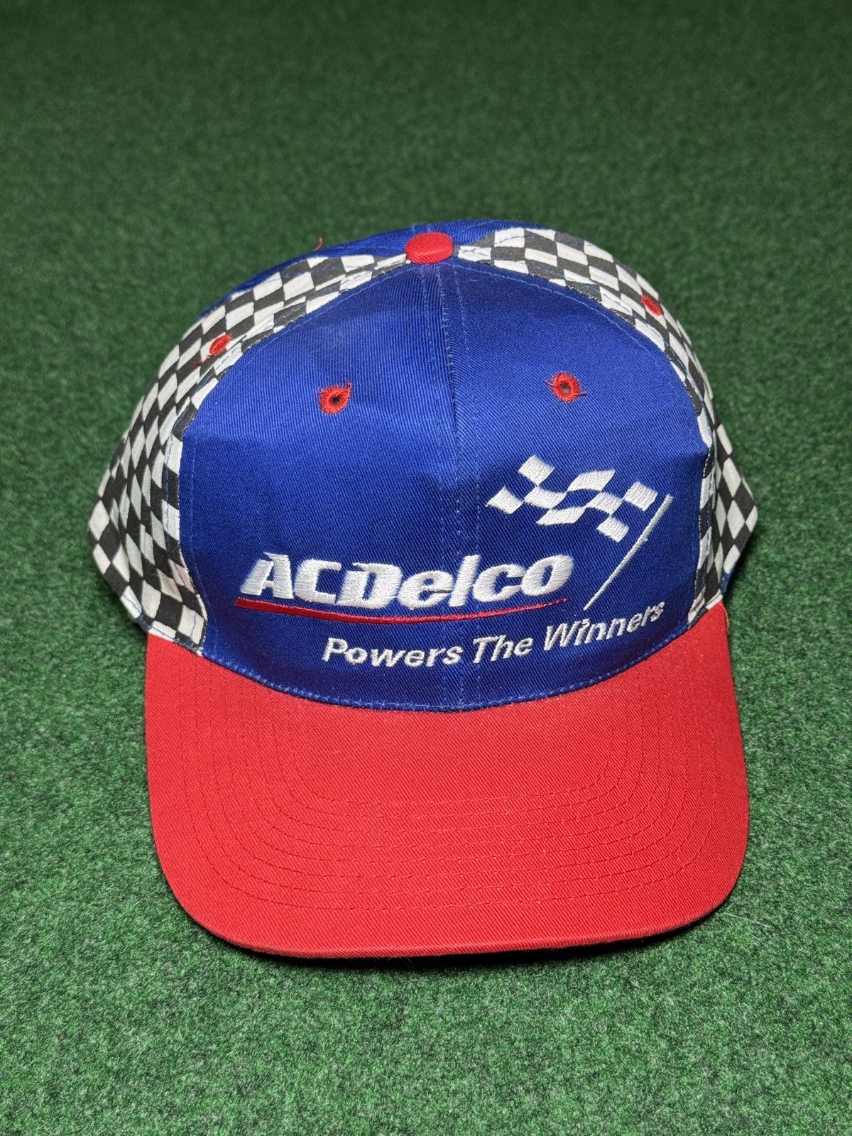 Vintage AC Delco Vintage Snapback Checkered 90s Racing Cap Hat Size ONE SIZE - 1 Thumbnail