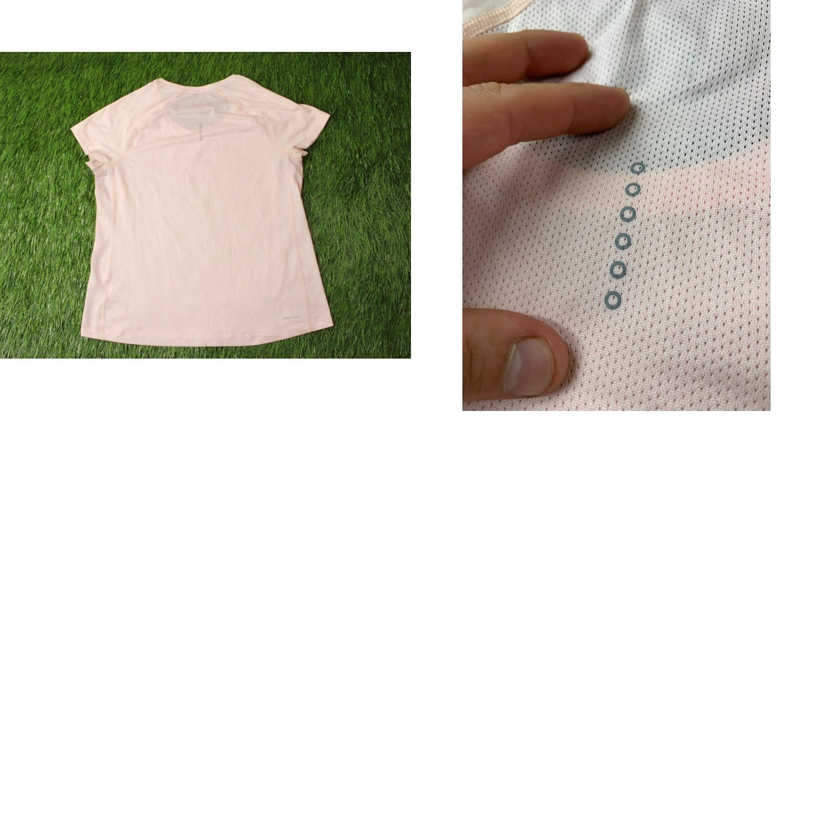 Nike Nike Dri-FIT Women Shirt Jersey T-Shirt Tee Size L Peach Reflective Logos Training Running Summer - Womens Size L / US 10 / IT 46 - 8 Thumbnail