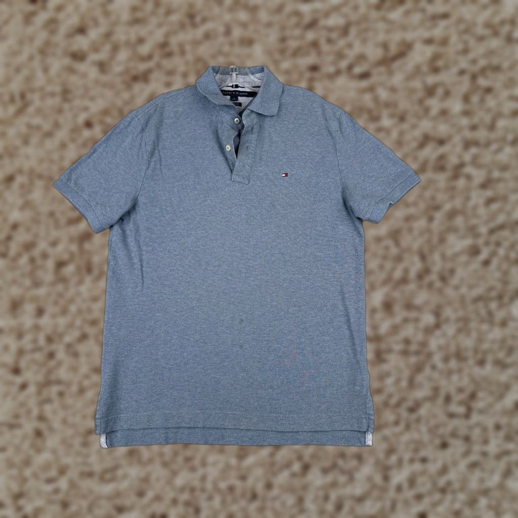 Tommy Hilfiger Tommy Hilfiger Polo Shirt Men Medium Blue Slim Fit Classic Activewear 100% Cotton Size US M / EU 48-50 / 2 - 1 Thumbnail