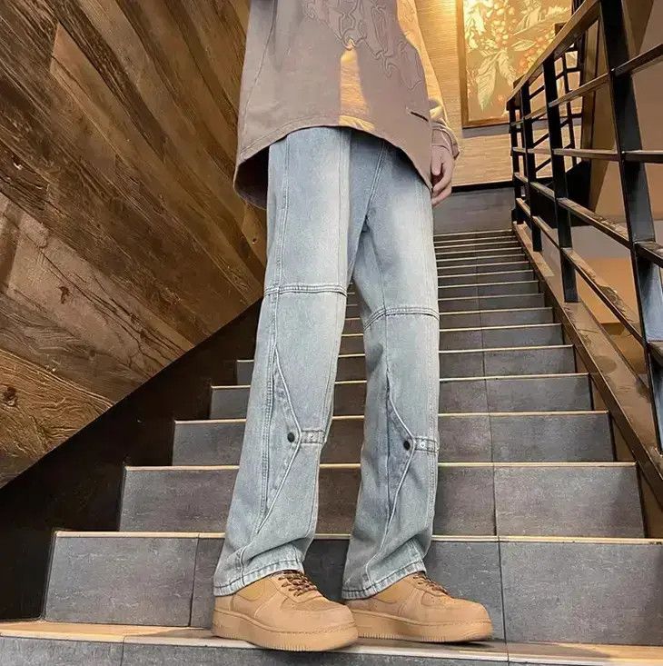 Japanese Brand Retro casual straight leg jeans Size US 32 / EU 48 - 3 Thumbnail