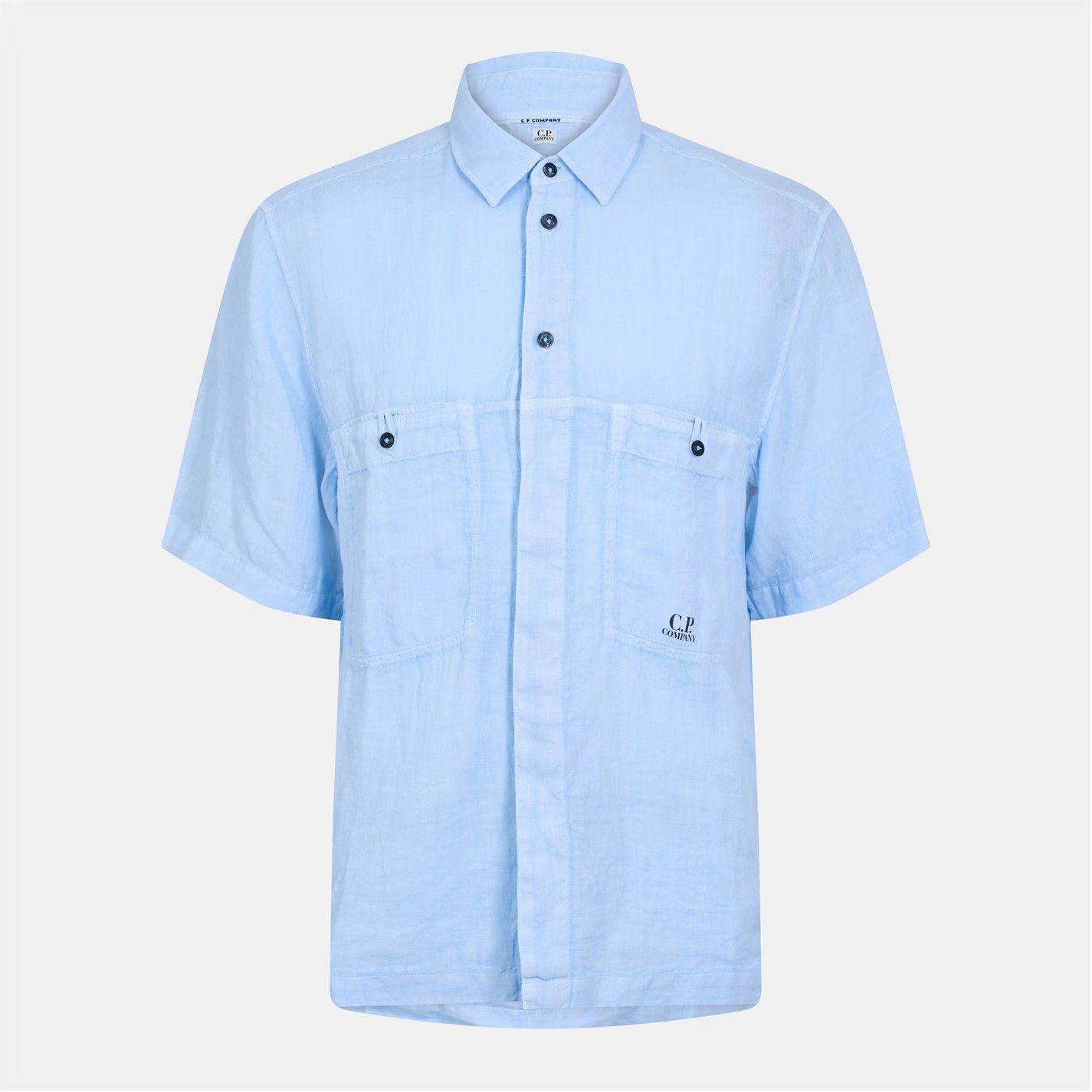 C.P. Company o1g2r1mq0426 Boxy Short Sleeve Shirt in Blue Size US S / EU 44-46 / 1 - 1 Thumbnail