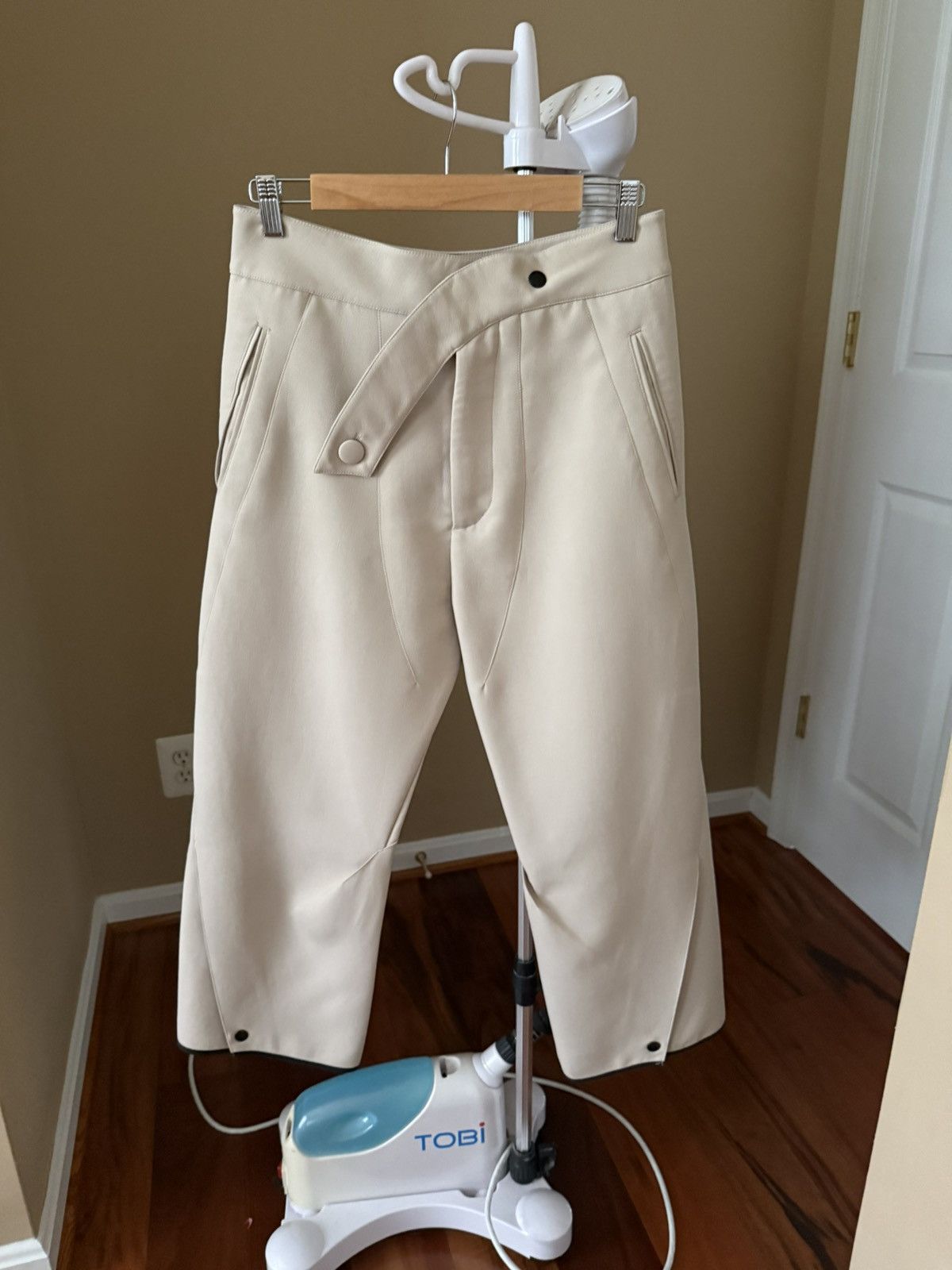 Kiko Kostadinov Lentz Trouser Ivory Beige XS Size US 28 / EU 44 - 2 Thumbnail