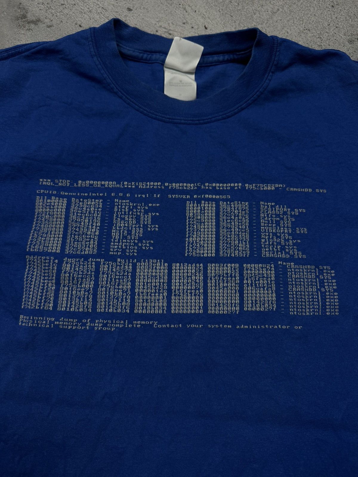 Vintage Blue screen death windows vintage t shirt Size US M / EU 48-50 / 2 - 2 Thumbnail