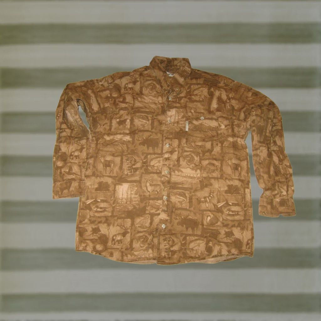 Vintage Vintage Columbia Button Down Shirt Men's Large Khaki Fishing Hunting Fowl Guys Size US L / EU 52-54 / 3 - 1 Thumbnail