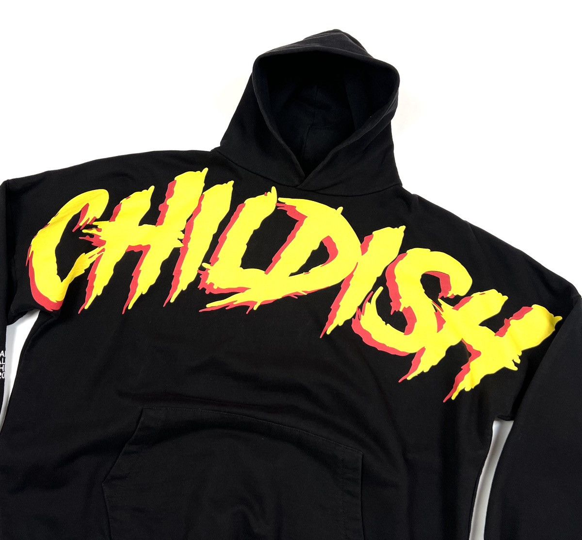 CHILDS × Japanese Brand Men’s Childish Overprint Black Cotton Casual Y2K Hoodie - XS Size US XS / EU 42 / 0 - 3 Thumbnail